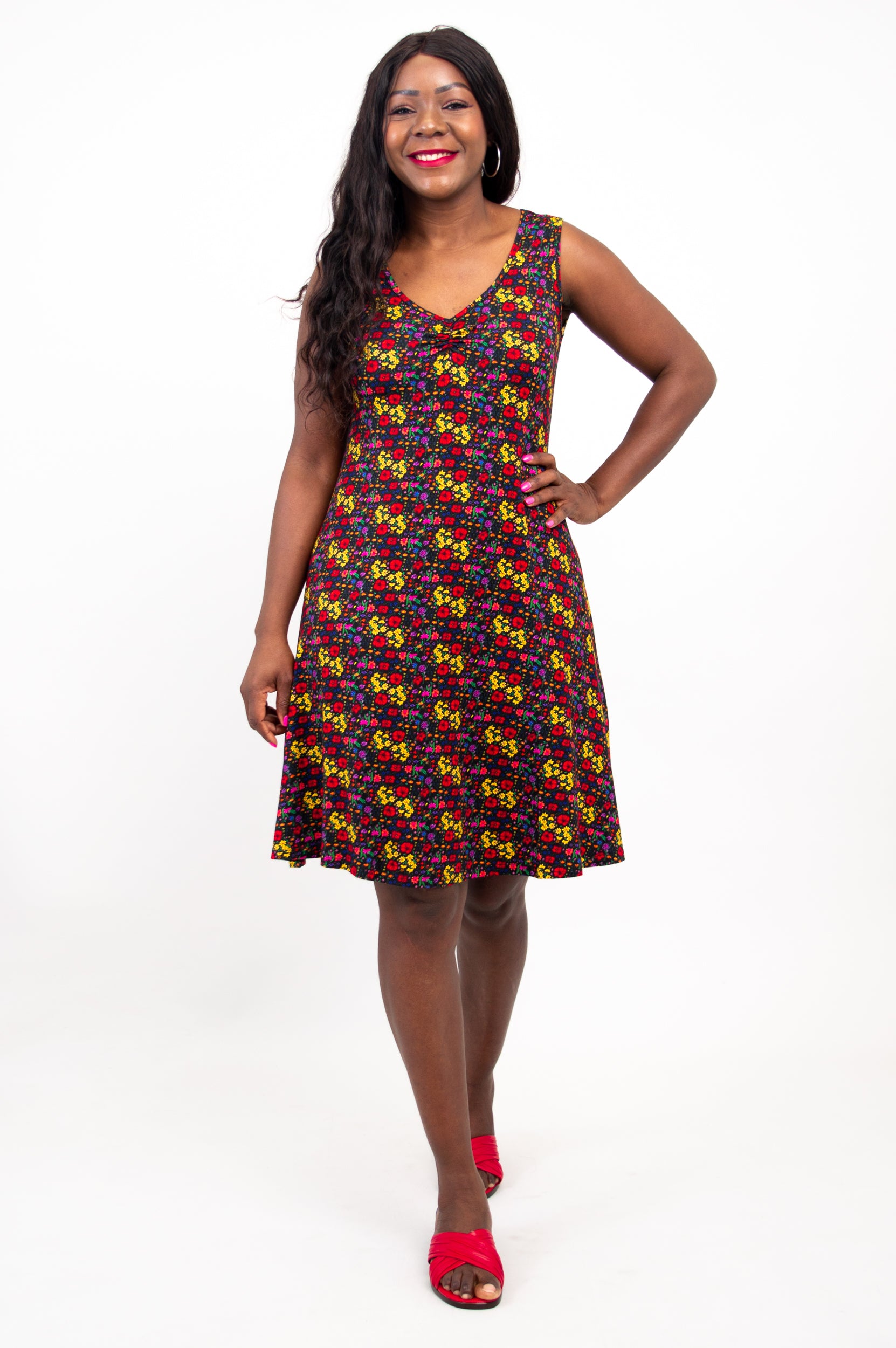Lanai Sleeveless Midi Dress - Summerland Bamboo Fabric - Women's Flowy Beach Dress for Vacation & Outdoor Parties