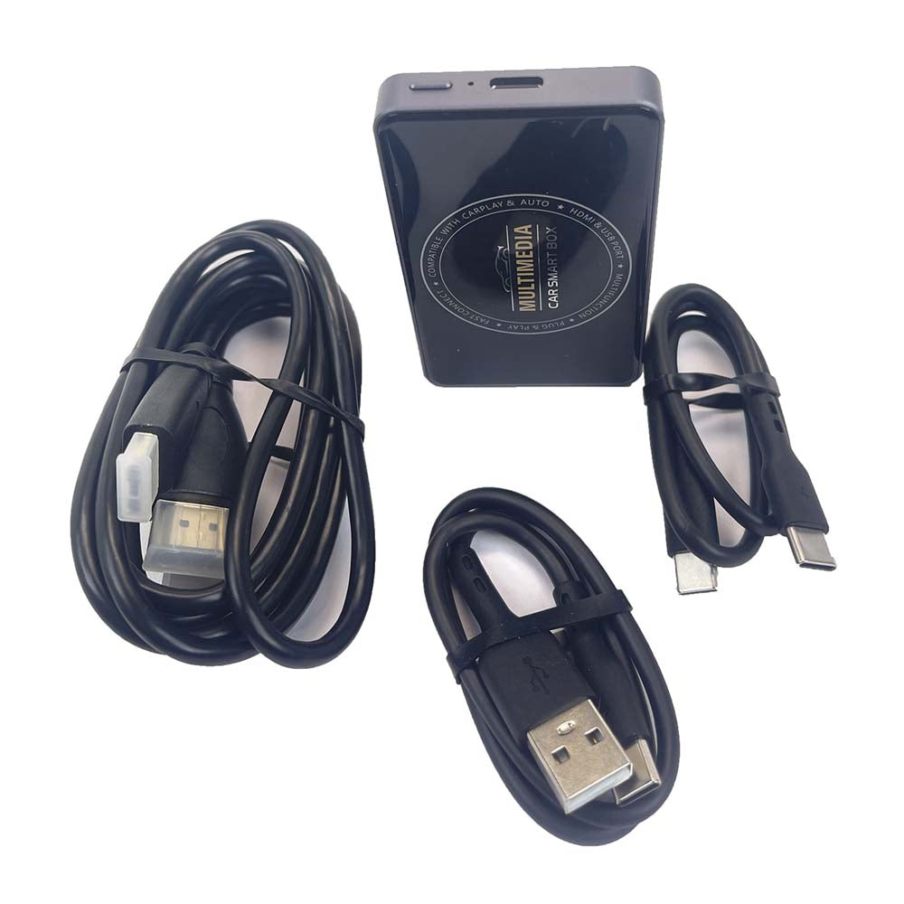 HR1 Multimedia Plug & Play Car Smart Box - HD Audio Video Solutions for Android & iOS | Perfect for Road Trips, Commuting & In-Car Entertainment