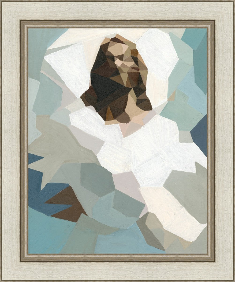 Christ In Blue By Brittany Lemmon - Religious Wall Art for Home & Church Decor - Perfect for Living Room, Bedroom & Prayer Spaces