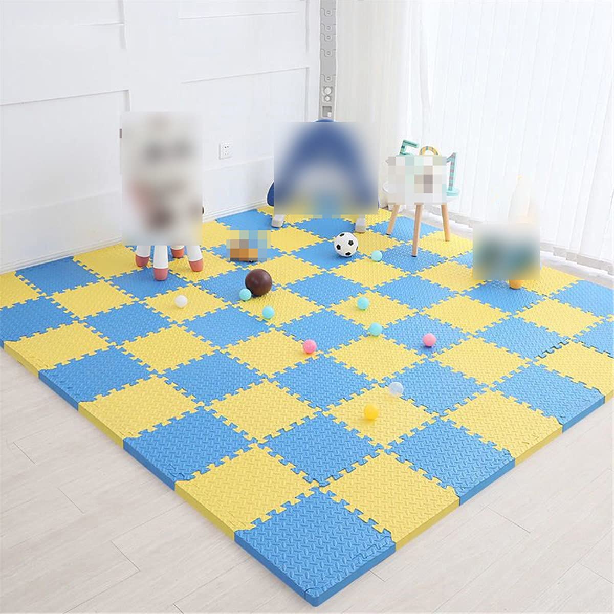Kids Puzzle Floor Mats - Non-Toxic EVA Foam Play Mats for Toddlers, 1cm Thick Interlocking Tiles - Soft & Safe Crawling Carpet for Nursery, Playroom & Daycare - Educational Alphabet & Number Toys
