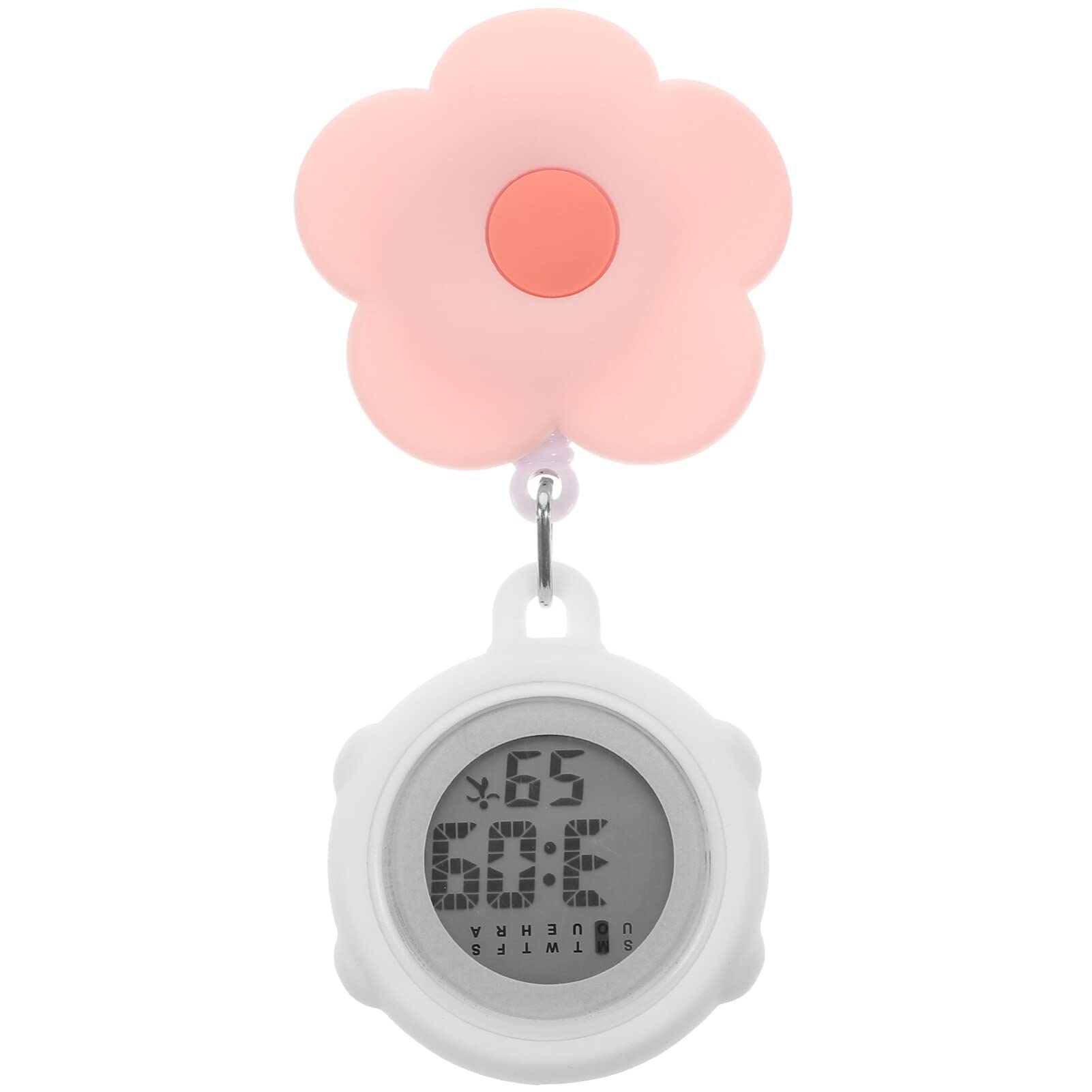 Vintage Digital Pocket Watch with Retractable Clip - Elegant Women's Pocket Watch for Formal Events, Weddings & Vintage Style Outfits