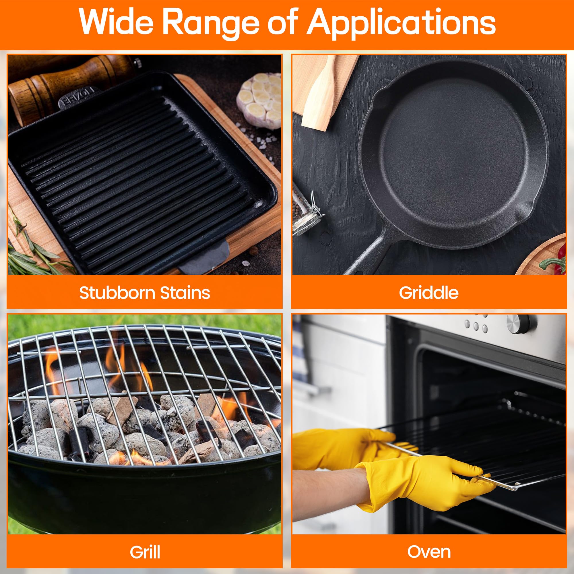 Upgraded 20-Piece Blackstone Griddle Cleaning Kit - Flat Top Grill Accessories Set with Scraper, Heat-Resistant Silicone Spatula Mat, Grill Stone & Brush - Perfect for Outdoor Cooking & Backyard BBQs