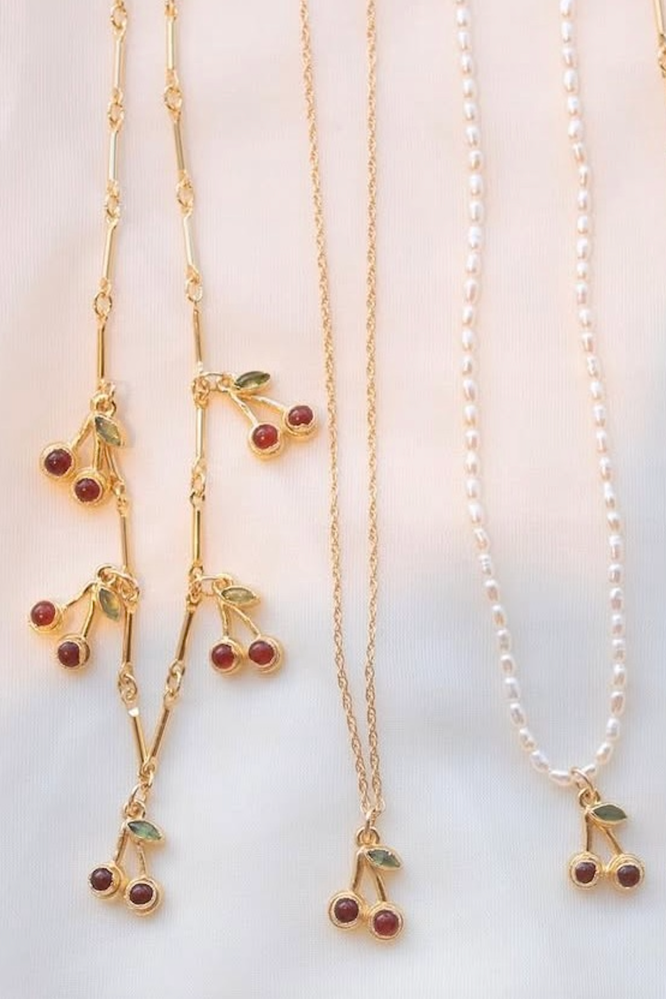 Sweet Cherry Charm Necklace - Dainty Cherry Pendant Jewelry for Women - Perfect Gift for Her, Birthday, Anniversary, Valentine's Day - Elegant Everyday Wear & Special Occasions