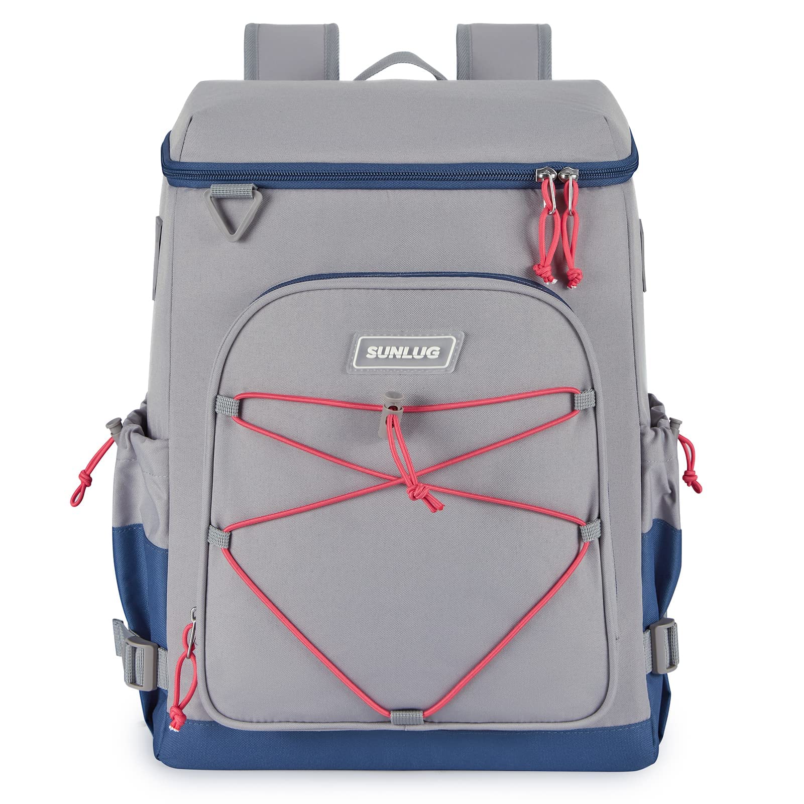 **SUNLUG 40 Can Leakproof Insulated Backpack Cooler - Large Capacity for Picnics, Camping, Beach - Light Gray (05) - Perfect for Outdoor Adventures, Tailgating & Travel**