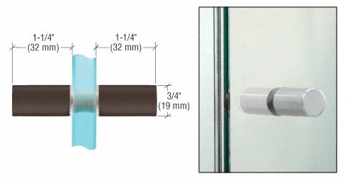 CRL Oil Rubbed Bronze Shower Door Knob - Cylinder Style Back-to-Back Design for Bathroom & Shower Enclosure Installation