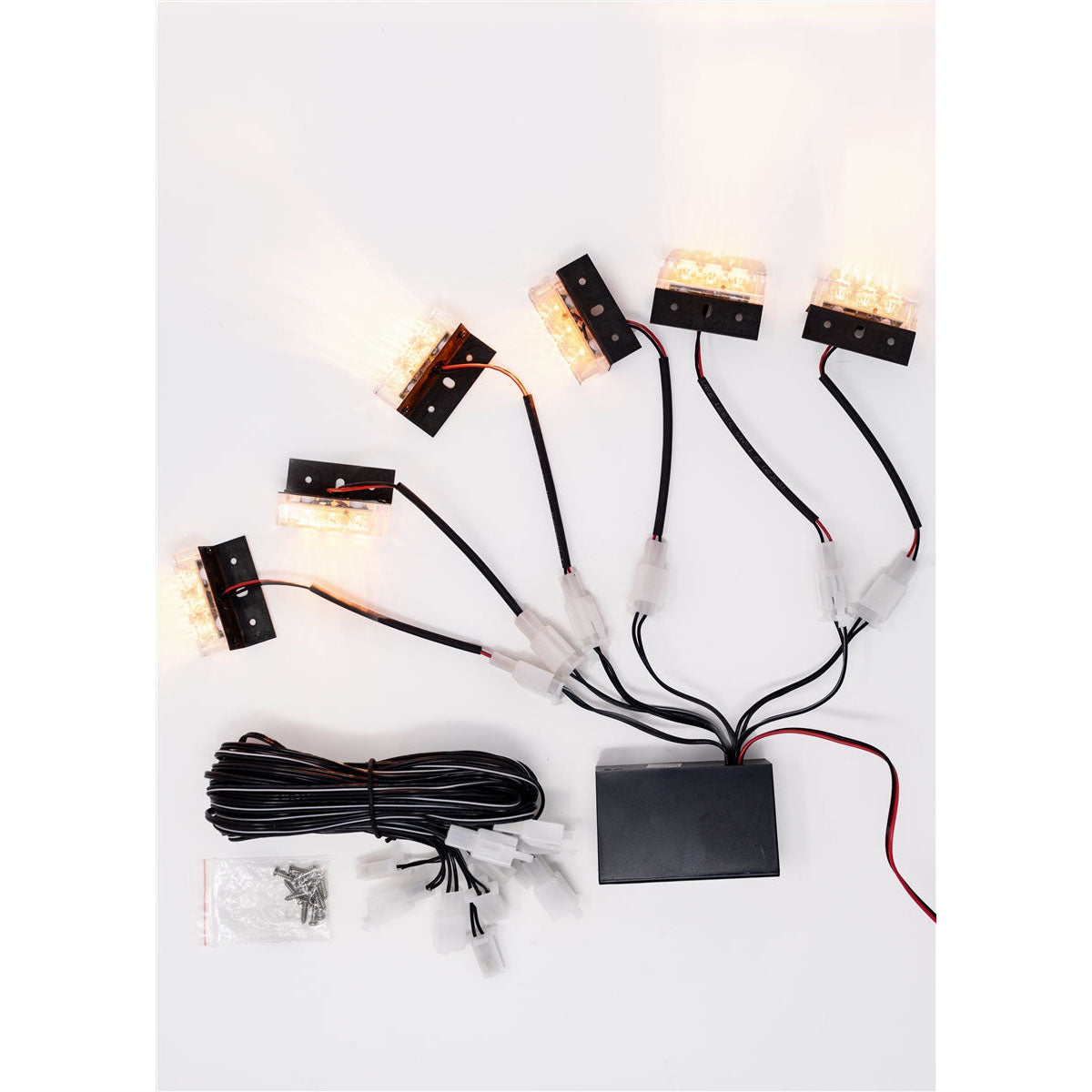High Visibility LED Warning Light Kit - Emergency Safety Beacon for Vehicles & Construction Sites - Perfect for Roadside Emergencies, Work Zones & Hazard Alerts