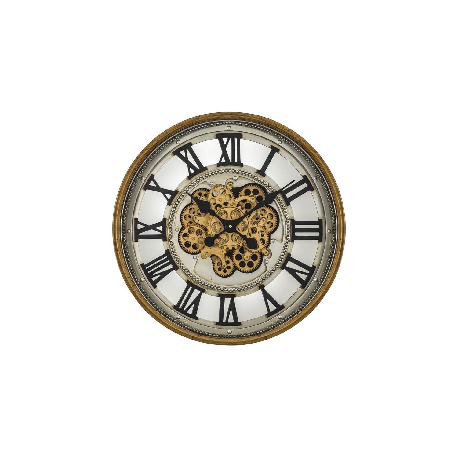 Yosemite Gold Gear Wall Clock - Vintage Home Decor for Living Room