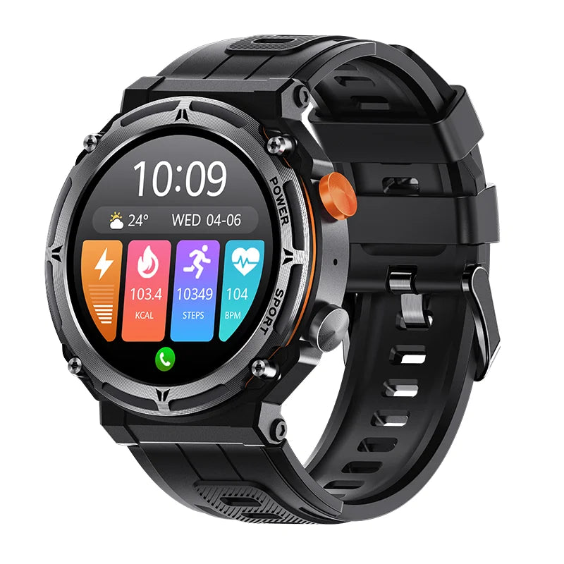 Waterproof IP68 Smartwatch with 1ATM Rating - Fitness Tracker, Heart Rate Monitor & Sleep Tracking for Swimming, Running & Outdoor Activities