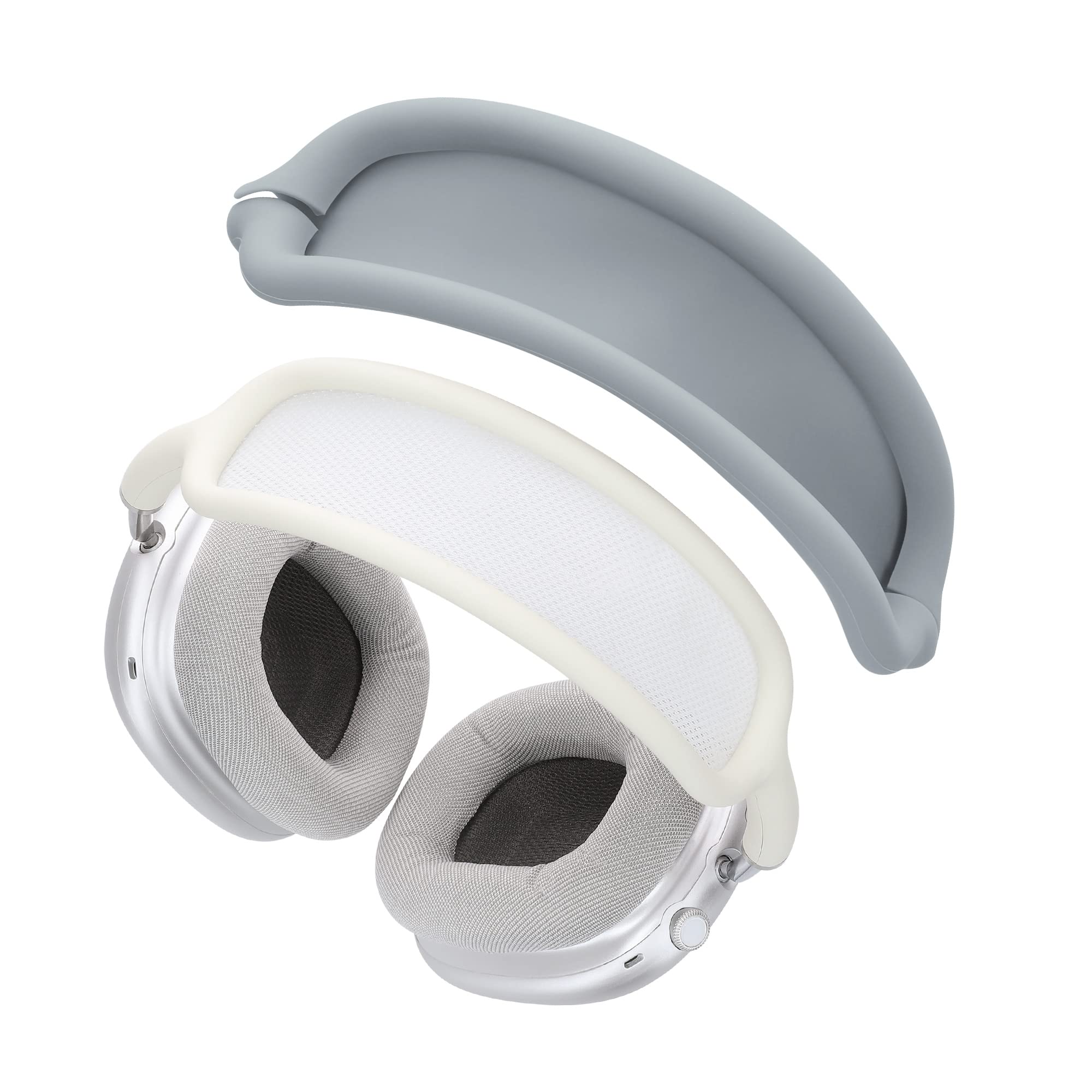 kwmobile Silicone Headband Cover for Apple AirPods Max - Protective Headphone Accessory in Grey - Perfect for Travel, Workouts & Daily Use