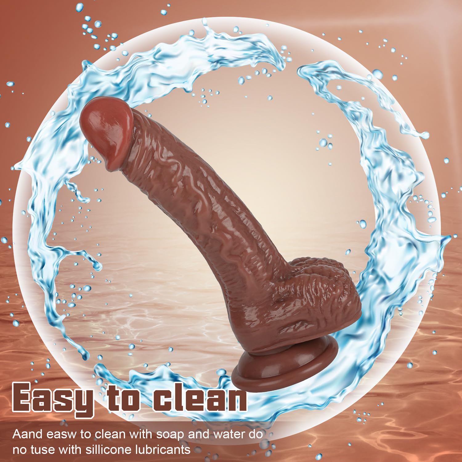 7.3 Inch Realistic Dildo with Body-Safe Silicone - Lifelike Skin Feel & G-Spot Stimulator - Strong Suction Cup for Hands-Free Play - Adult Sex Toy for Couples, Solo Play & BDSM Exploration
