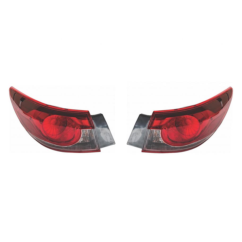 Mazda 6 2014-2017 Tail Light Assembly Pair - CAPA Certified Replacement for Driver & Passenger Side (MA2804113, MA2805113, GJR951160A, GJR951150A) | Perfect for Sedan Models | Enhance Safety & Style for Night Driving