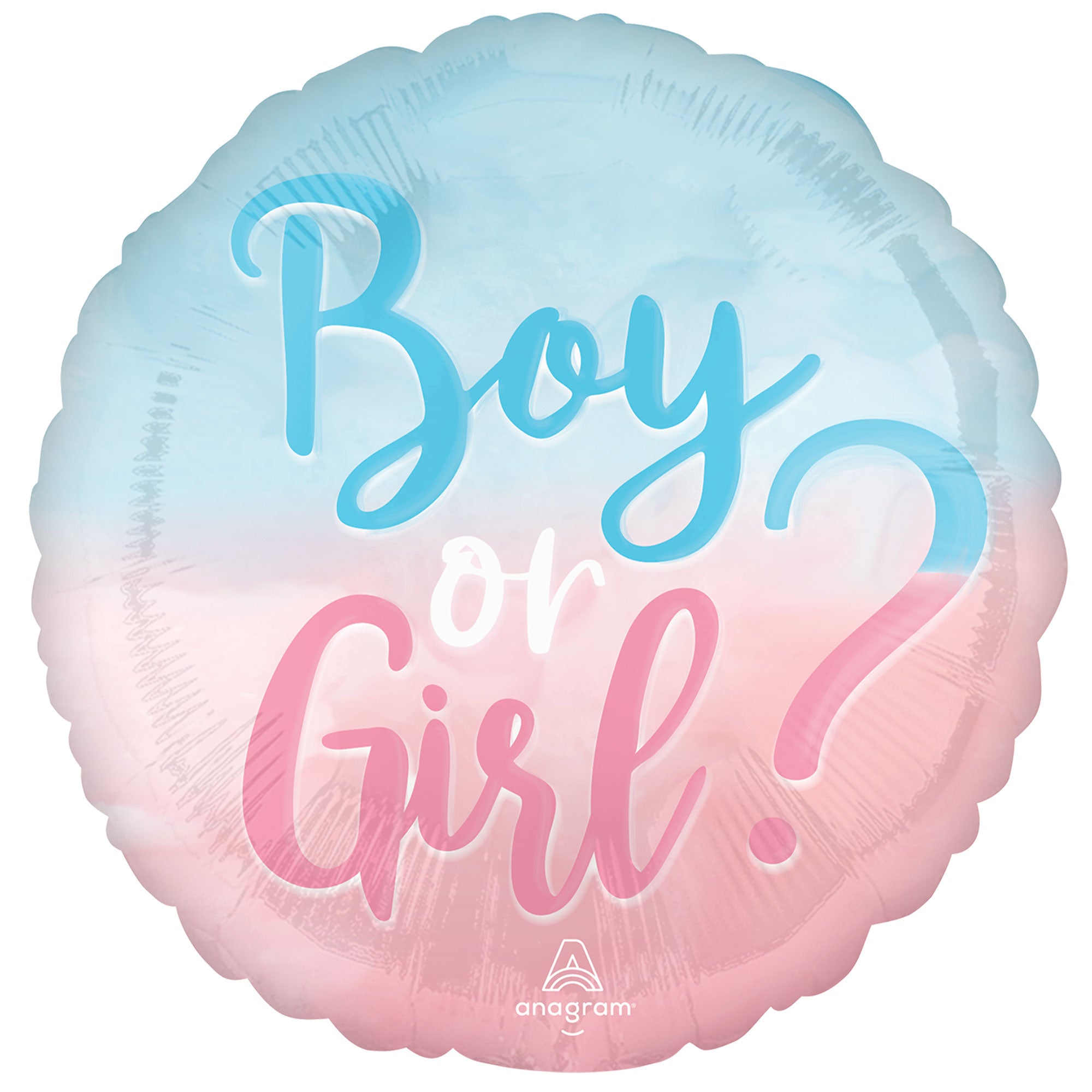 45cm Standard HX Gender Reveal Balloon - Big Boy or Girl Announcement for Baby Showers & Gender Reveal Parties