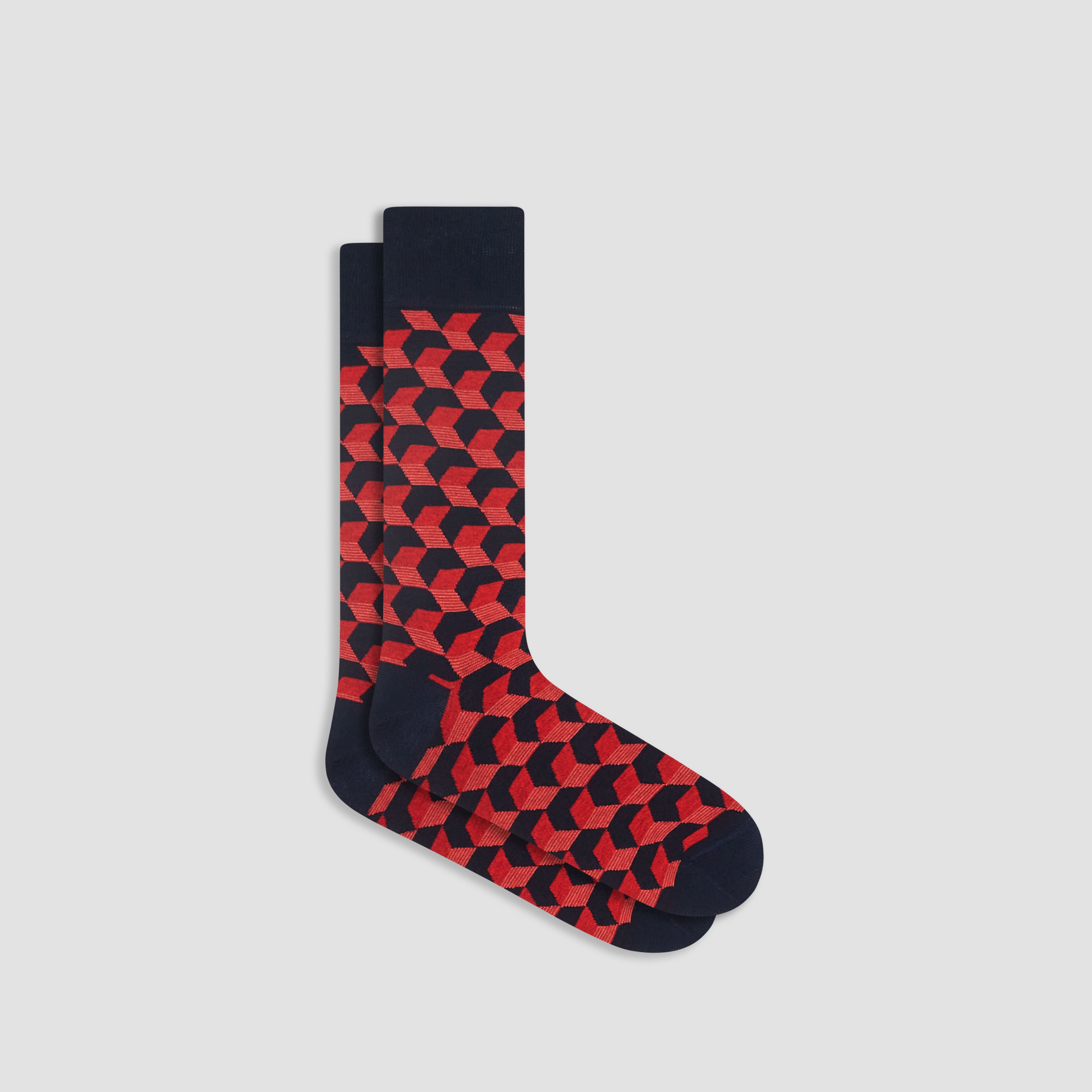 Geometric Illusion Mid Calf Socks for Women & Men - Trendy Optical Art Pattern Crew Socks - Perfect for Casual Wear, Workout & Fashion Outfits