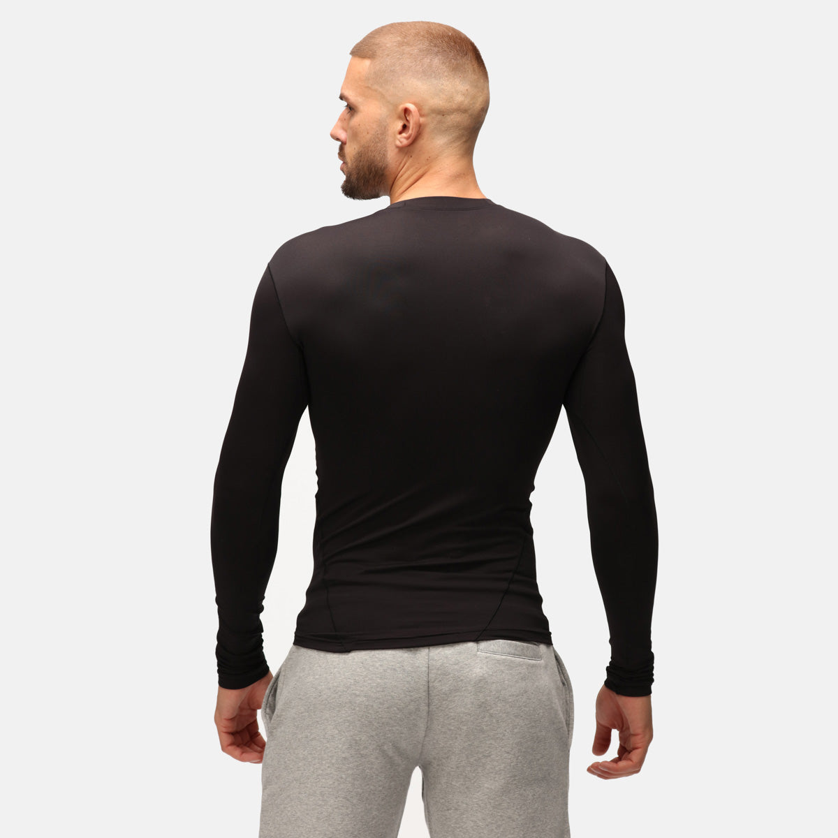 TKB Men's Black Thermal Base Layer Shirt - Warm & Comfortable for Winter, Outdoor Activities & Sports