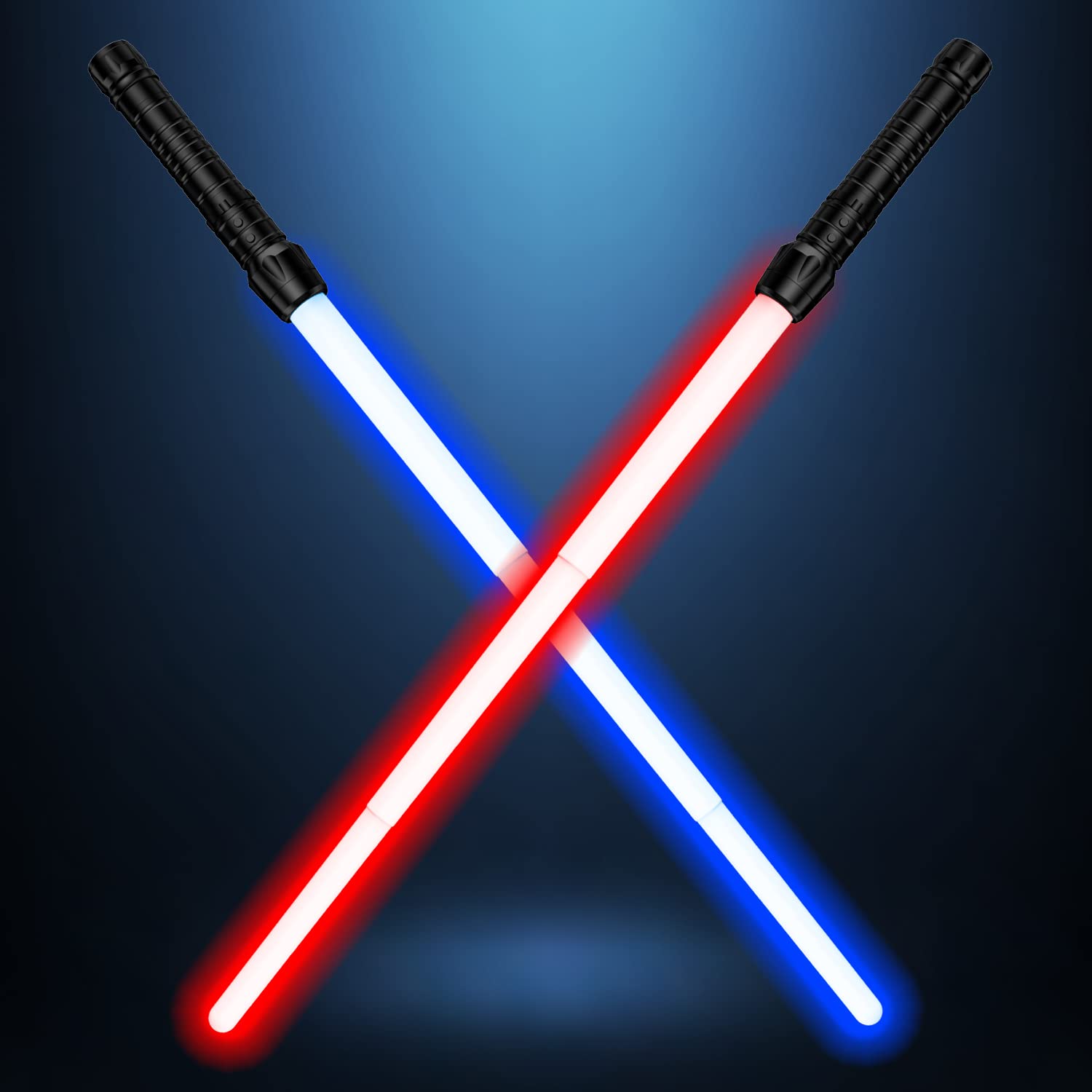 **LED Light Saber with FX Sound - Realistic Expandable Light Sword for Kids, Star Wars Fans & Cosplay - Perfect for Halloween Costumes, Galaxy War Battles & Christmas Gifts**