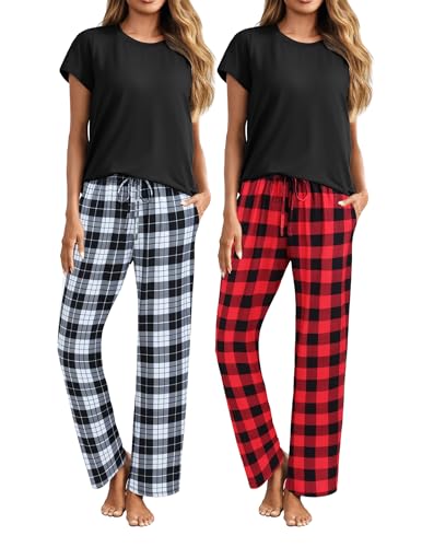 Black Red Plaid/Black White Plaid