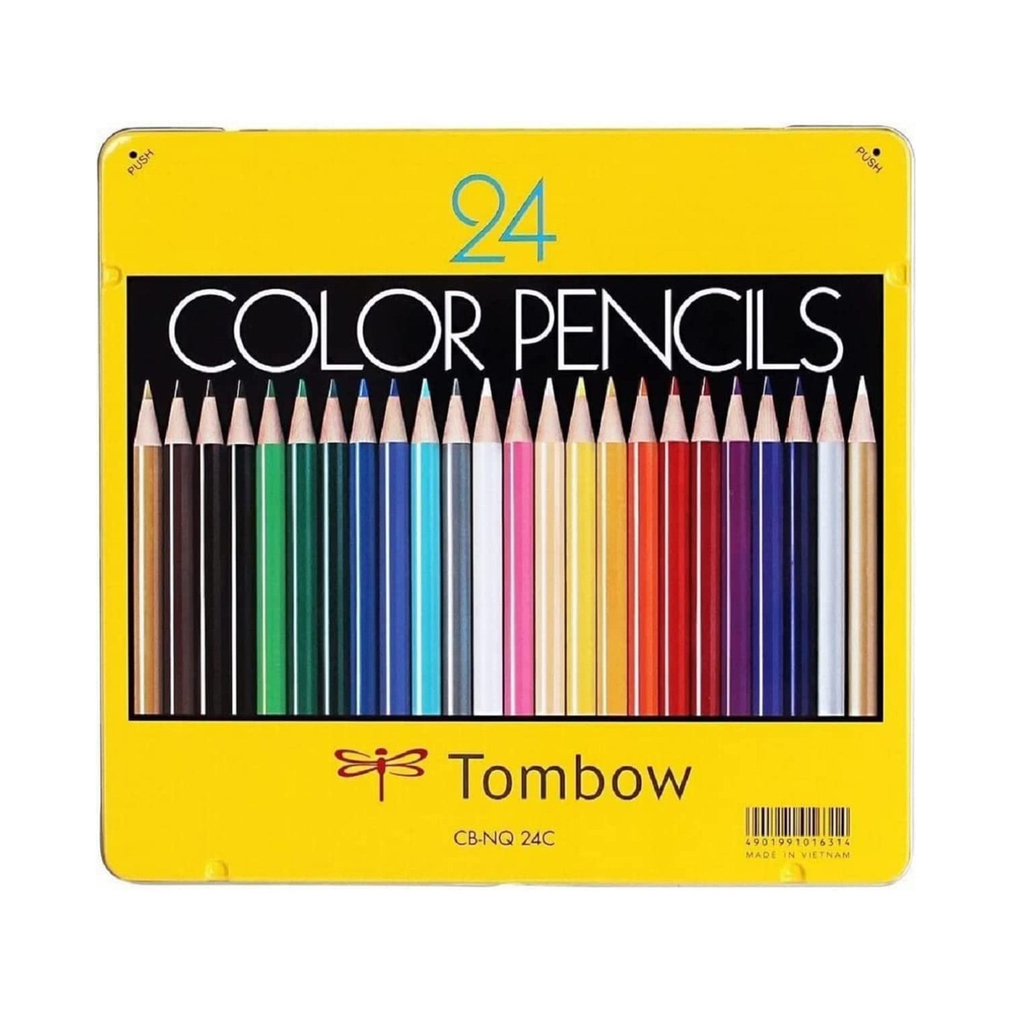 Premium 24-Color Artist Pencils Set - Vibrant & Blendable for Sketching, Drawing & Coloring - Tombow CB NQ 24C - Perfect for Adults & Kids Art Projects, School Supplies & DIY Crafts