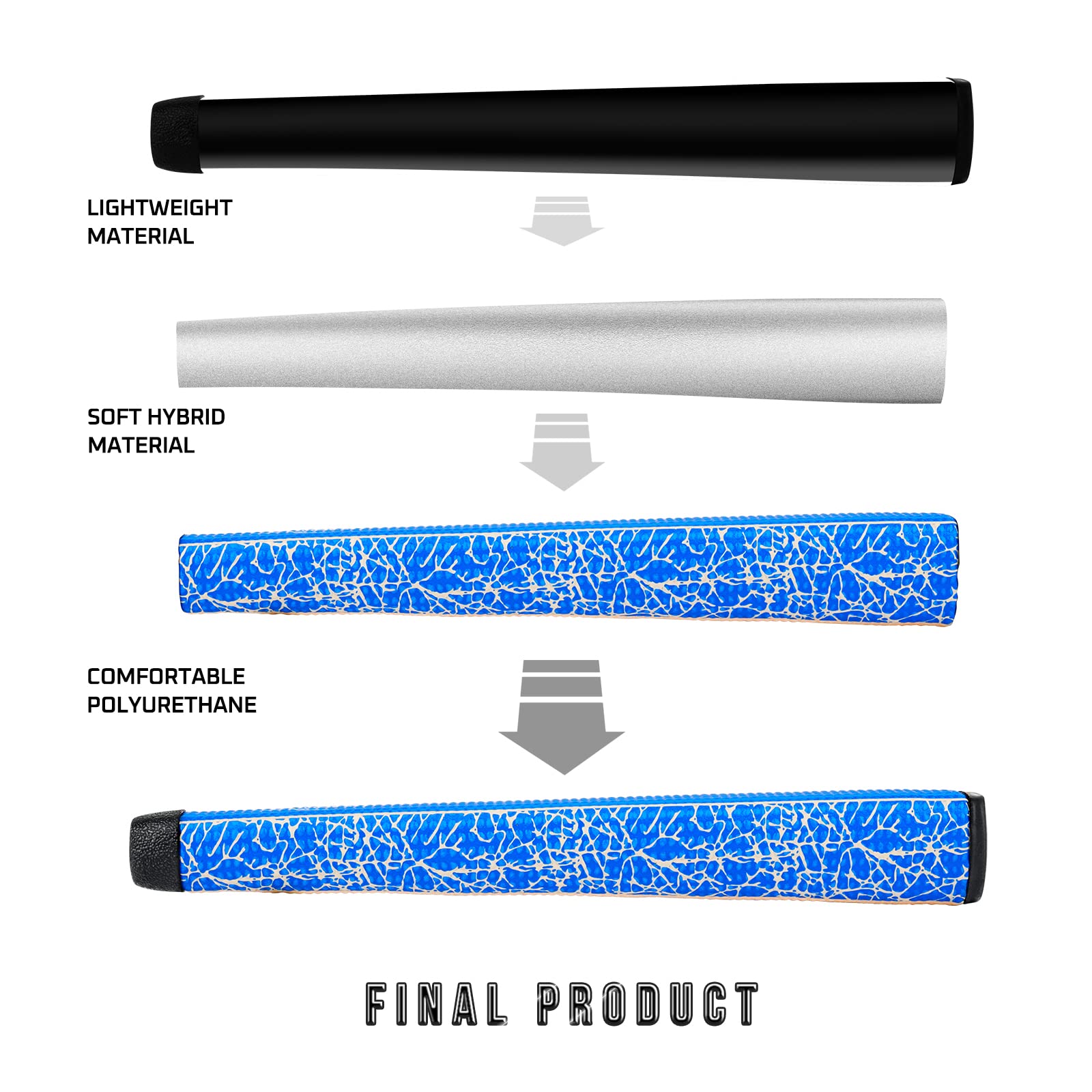 Golf Ultra-Light Putter Grip | Gun-Shaped Non-Slip Design, Lightweight & Comfortable, 6 Color Options for Enhanced Putting Performance on the Green