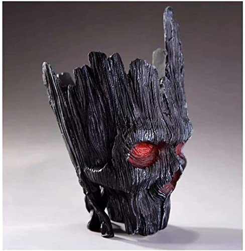 Creative Skull Flower Pot - Unique Treeman Pen Holder & Green Plant Planter for Garden Decor (Black) | Perfect for Home Office, Desk Decor & Outdoor Garden Gifts