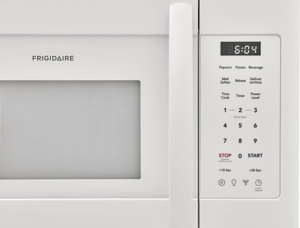 Frigidaire FMOS1846BW 1.8 Cu. Ft. Over The Range Microwave Oven - White | Built-in Microwave for Kitchen, Space Saving Design, Perfect for Apartments & Small Homes