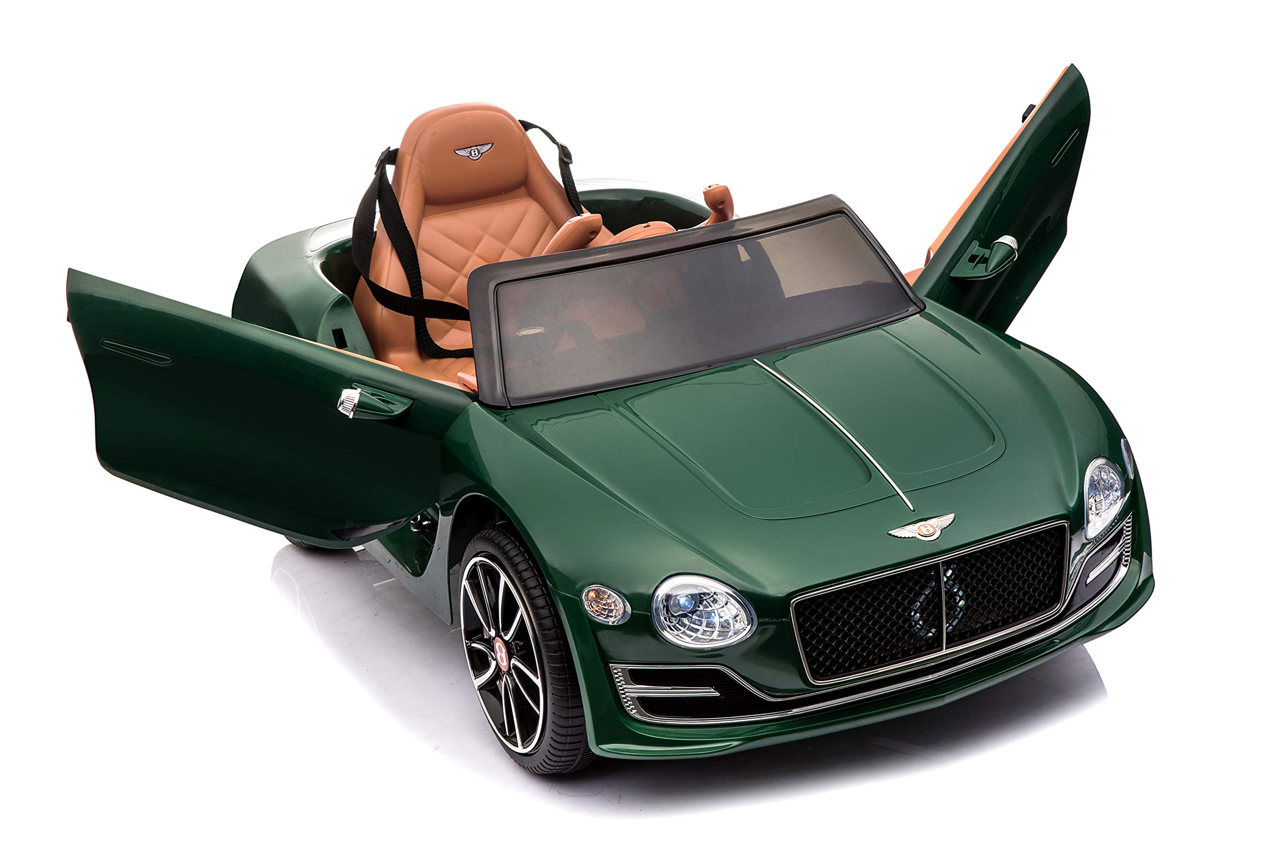 Bentley EXP12 Kids Ride-On Toy Car - 12V Battery Powered Electric 4-Wheeler with Parent Remote Control, Foot Pedal, 2 Speeds, Music, AUX & LED Headlights - Green Luxury Toy Vehicle for Boys & Girls - Perfect for Birthday Gifts, Outdoor Play & Pretend Driving Fun