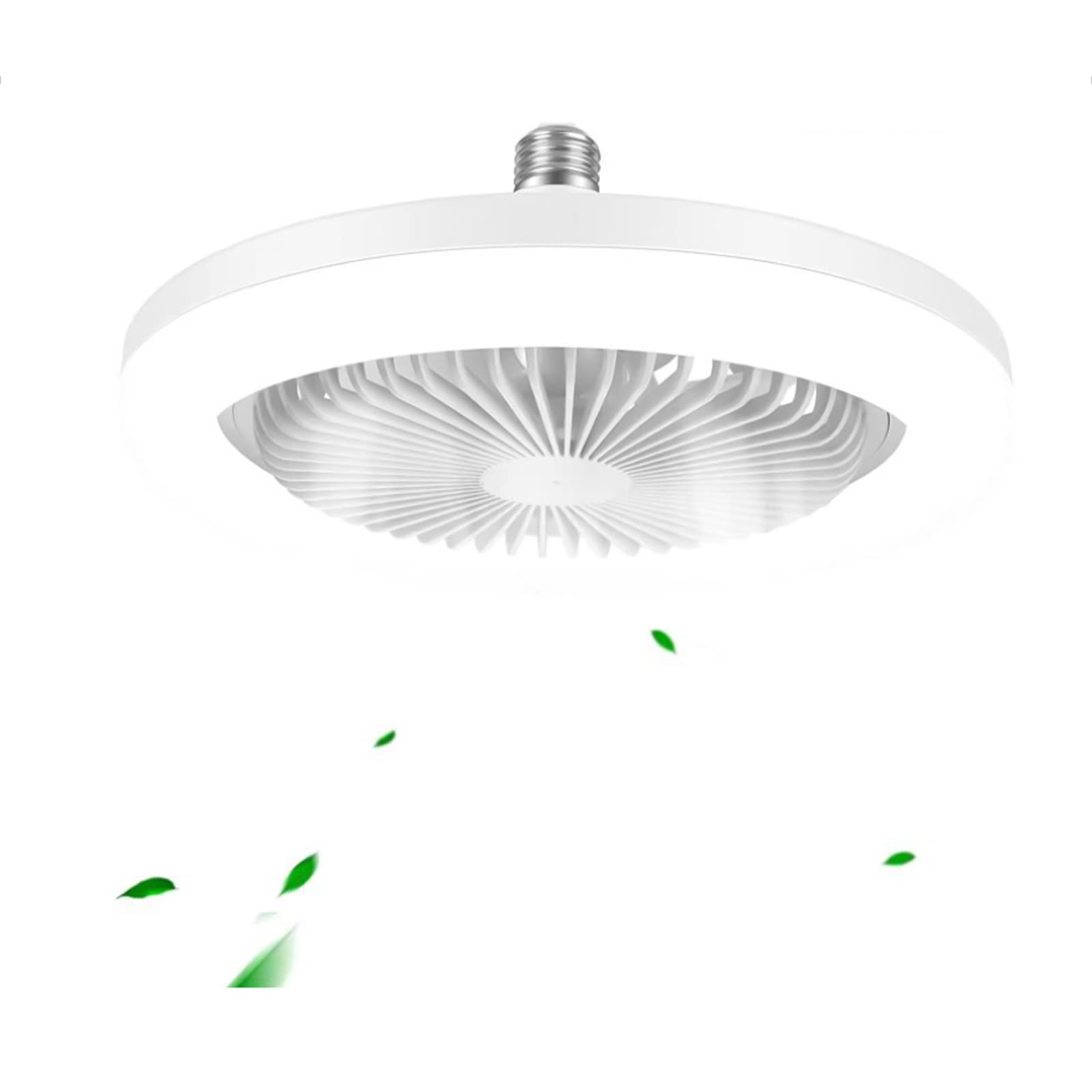 Modern Low Profile Ceiling Fan with LED Lights - 3 Color Dimmable, Hidden Electric Fan Design - White Enclosed Ceiling Fan for Bedroom, Kitchen & Living Room - Energy Efficient Cooling with Ambient Lighting for Home Comfort