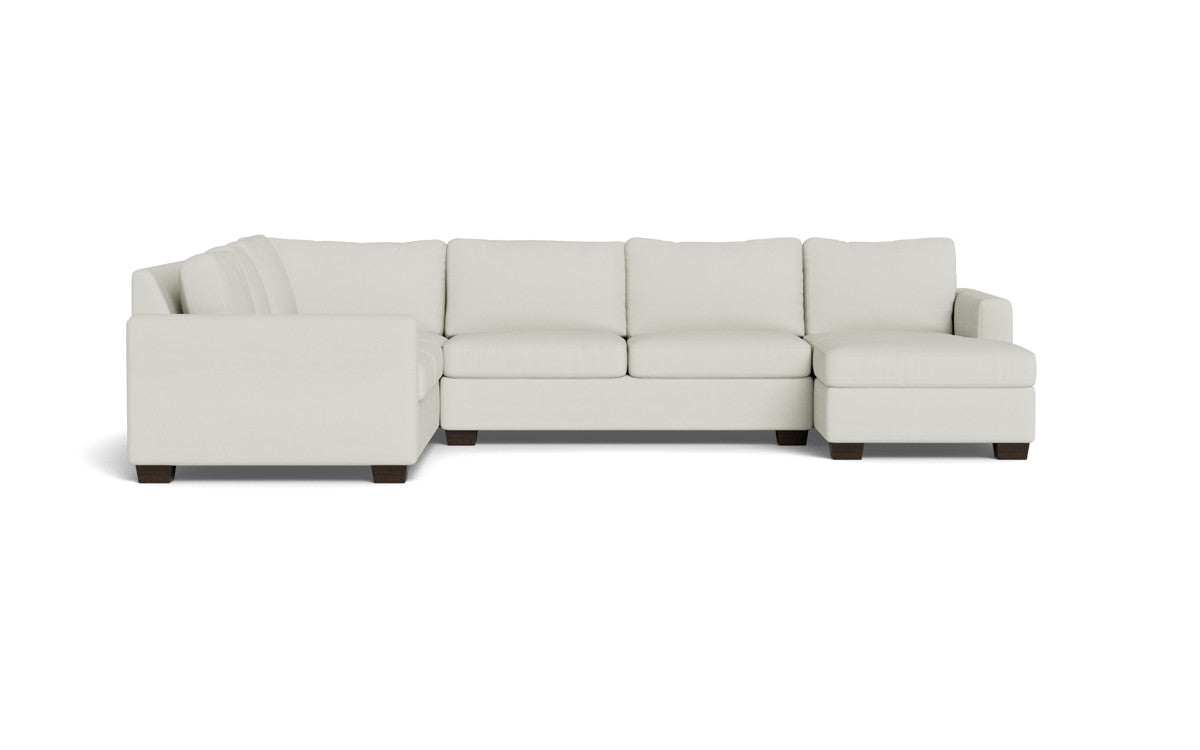 Track 141 Corner Sectional Sofa with Full Sleeper & Right Chaise - Modern L-Shaped Couch for Small Spaces, Living Room, and Home Theater Comfort