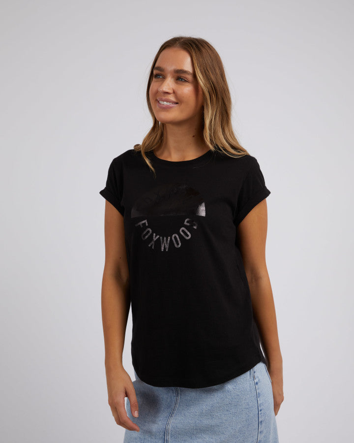 Outline Tee - Black Cotton T-Shirt for Men & Women | Casual Wear, Street Style, Everyday Outfit