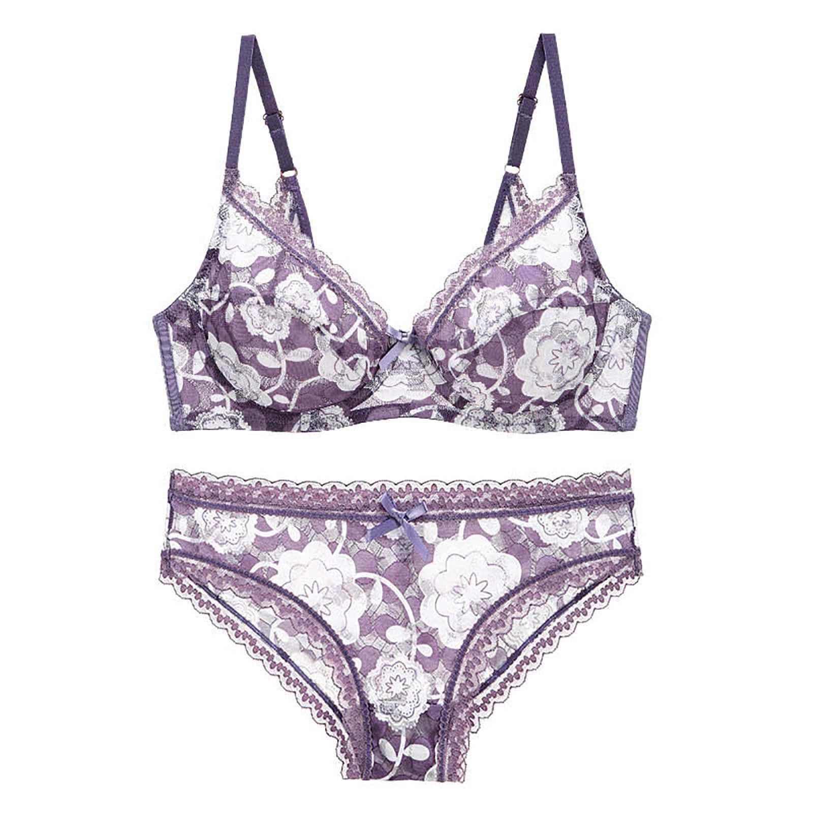 Sexy Lace Lingerie Set for Women - Wireless Bra & Panty Set | Comfortable Underwear for Date Night, Wedding Night & Romantic Occasions