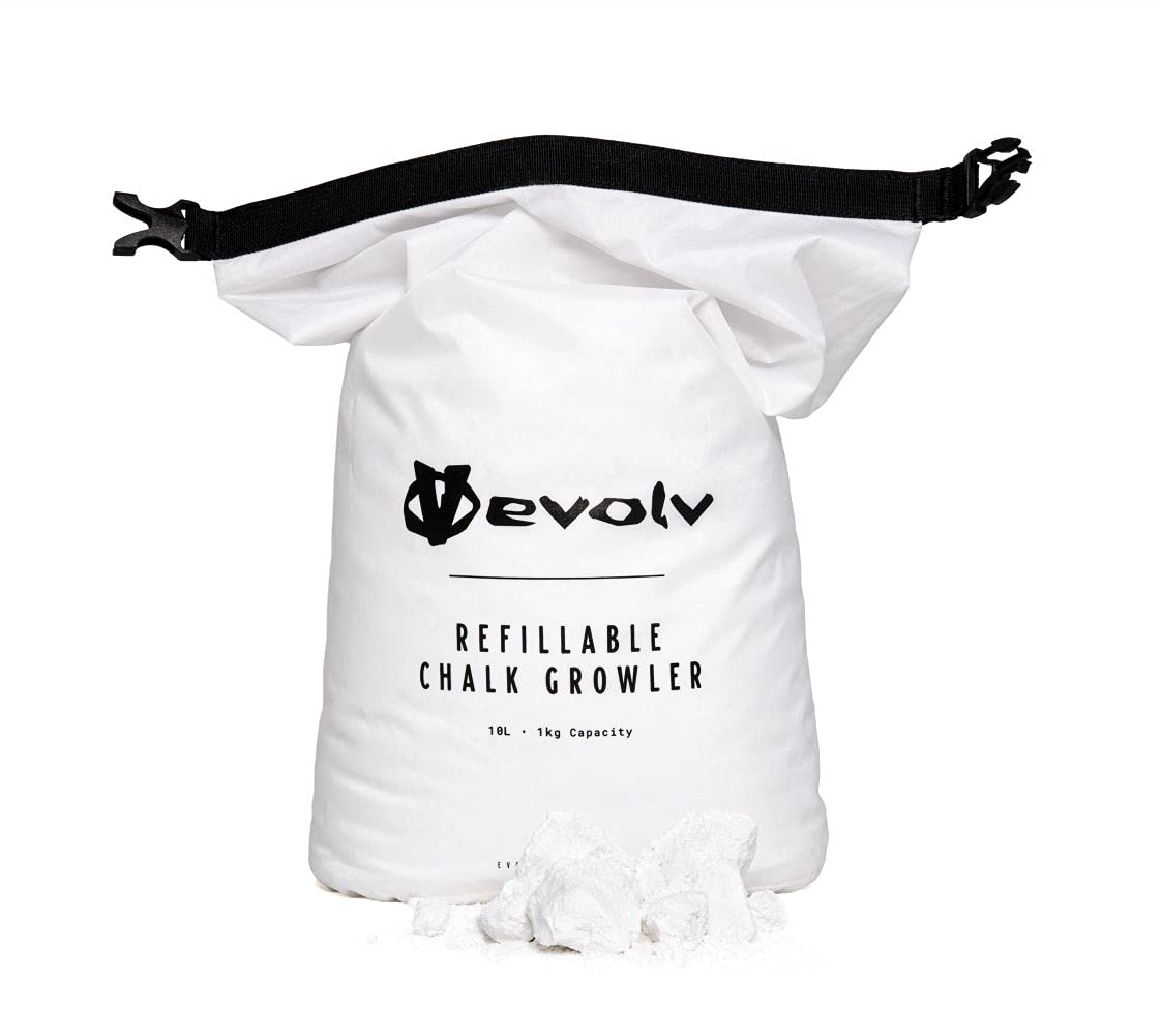 EVOLV Premium Climbing Chalk Growler - Refillable & Portable Chalk Holder for Rock Climbing, Bouldering & Gymnastics - Ideal for Outdoor Sports & Training