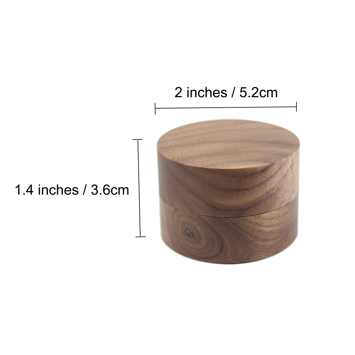 Handcrafted Rustic Walnut Wood Engagement Ring Box - Solid Wood Round Jewelry Case for Wedding Proposal, Anniversary Gift, Ring Storage - Perfect for Romantic Proposals, Wedding Keepsakes & Jewelry Organization