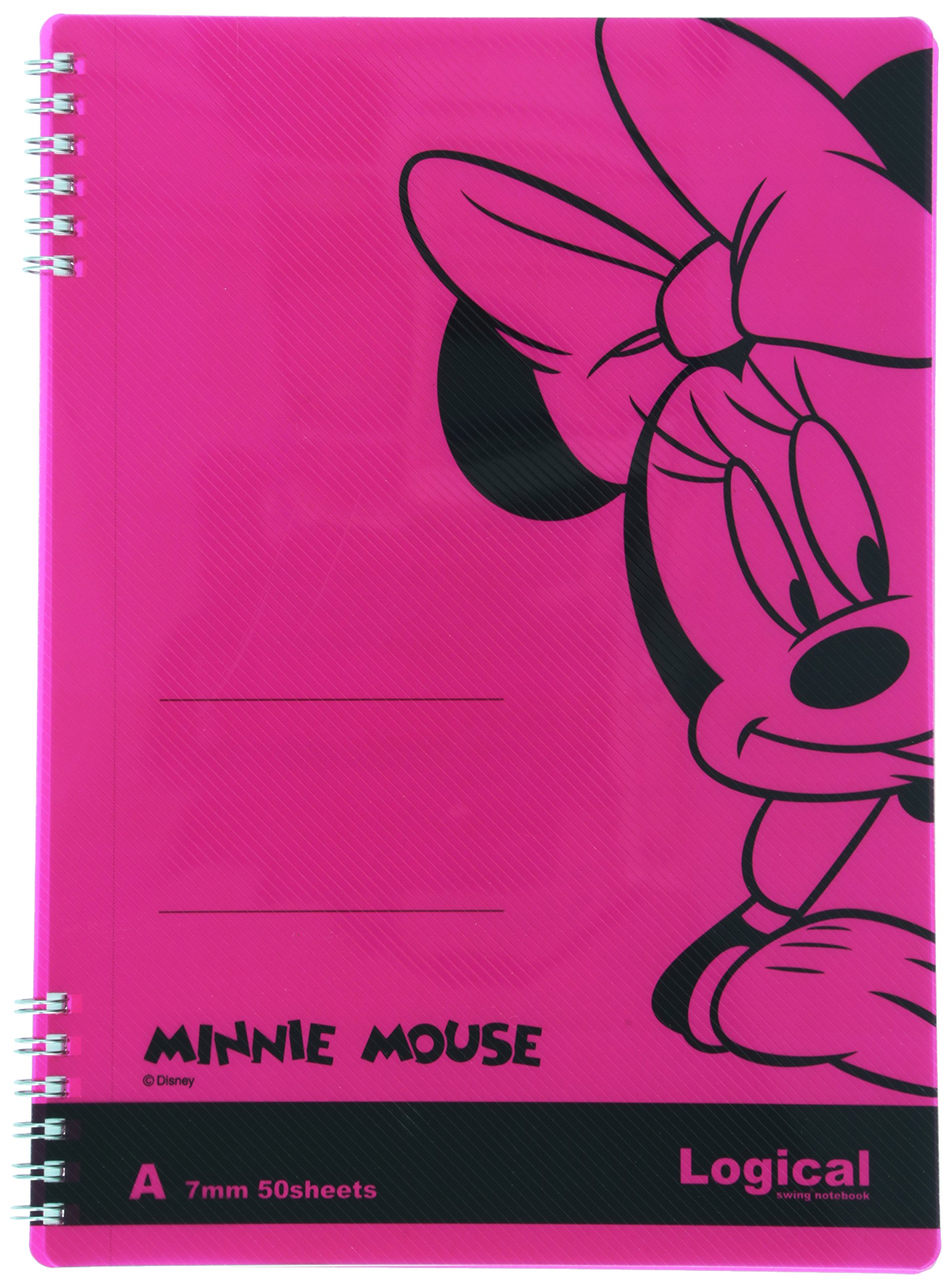 Nakabayashi NW-B507-P W-Ring Notebook B5 Size - Cute Minnie Mouse Design Pink for School, Office & Journaling | Perfect Gift for Students & Professionals