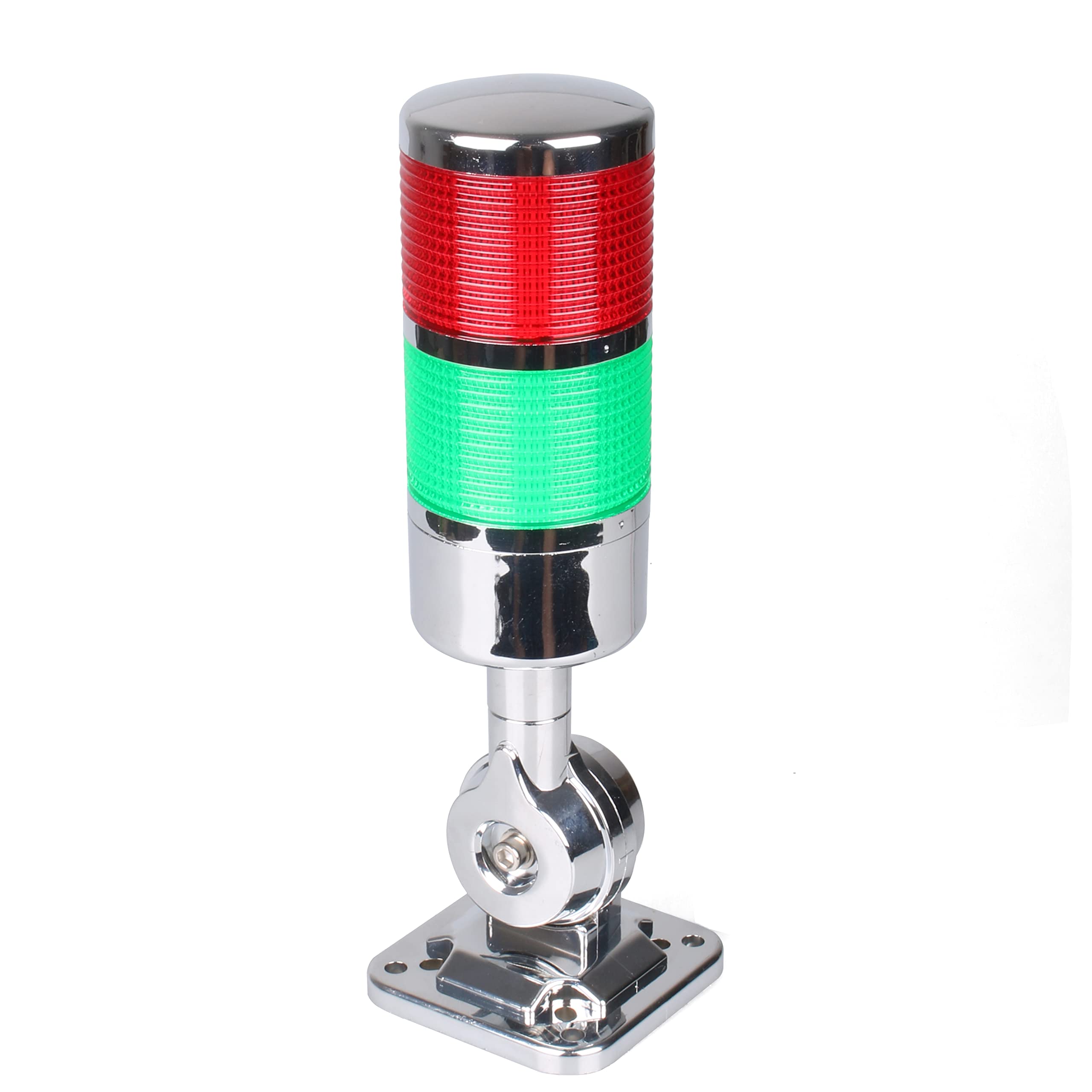 12-24V LED Stack Tower Lights - Industrial Warning & Andon Lights - 2 Layer Column Signal Tower Indicator Beacon with Continuous/Flashing Switchable Mode (No Buzzer) - Perfect for Factory Automation, Warehouse Safety & Equipment Status Monitoring
