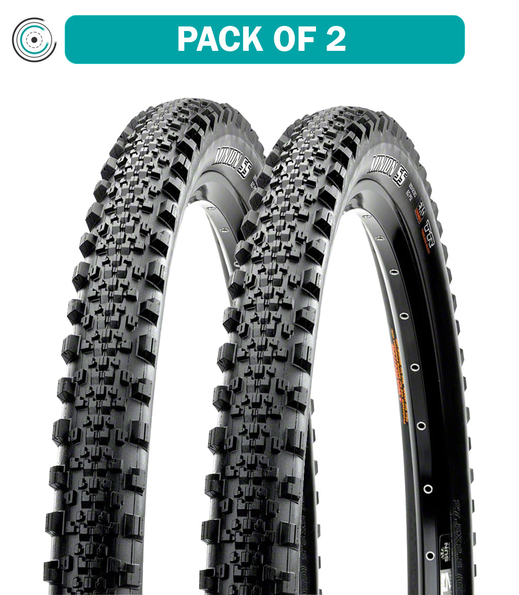 Maxxis Minion SS 29x2.3 Tubeless Folding MTB Tires - 2 Pack, Black, Dual EXO Casing (TB96778000) for Trail Riding & Enduro Mountain Biking