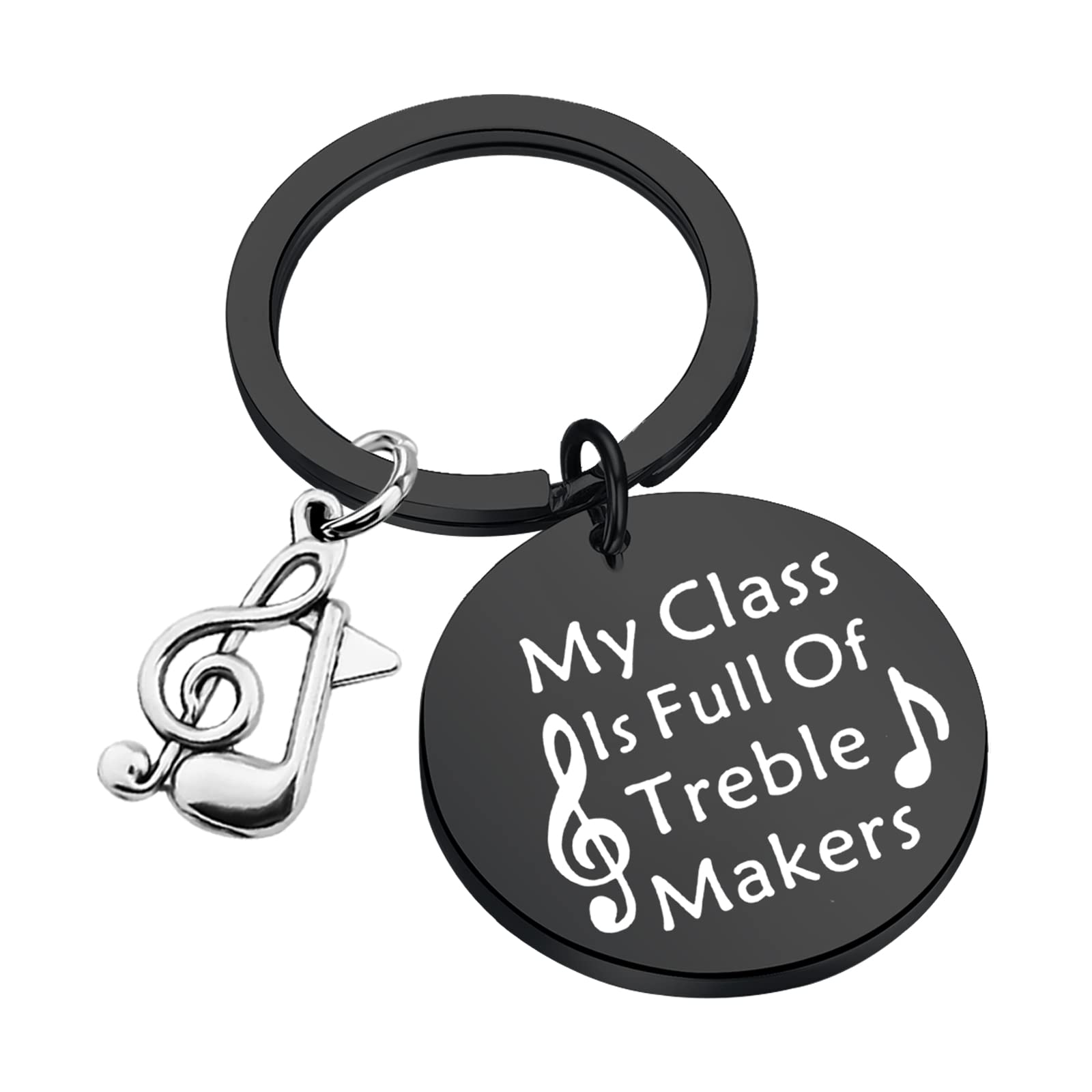 Music Teacher Keychain - 'My Class is Full of Treble Makers' Gift for Music Educators | Instrument Themed Teacher Appreciation Present | Perfect for Music Instructors, Band Directors & Choir Leaders
