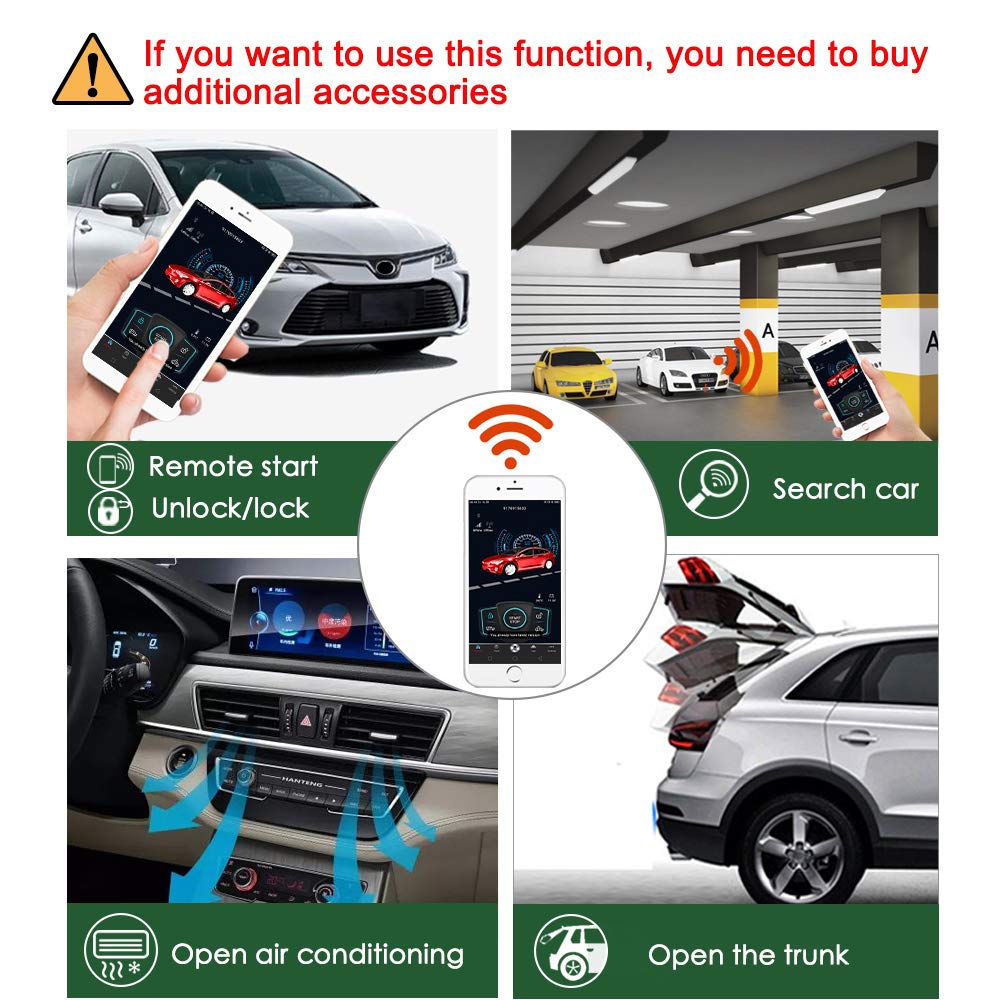 Smart Car Remote Starter Kit - App Controlled Remote Start, Lock/Unlock & Trunk Opening - Compatible with Most Vehicles - Perfect for Cold Mornings & Secure Parking