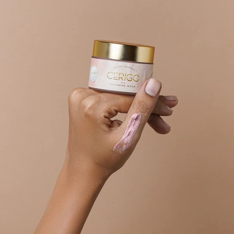 CERIGO Calamine Mask 50g - Soothing Facial Treatment for Acne, Irritation & Oily Skin | Perfect for Daily Skincare & Post-Sun Care