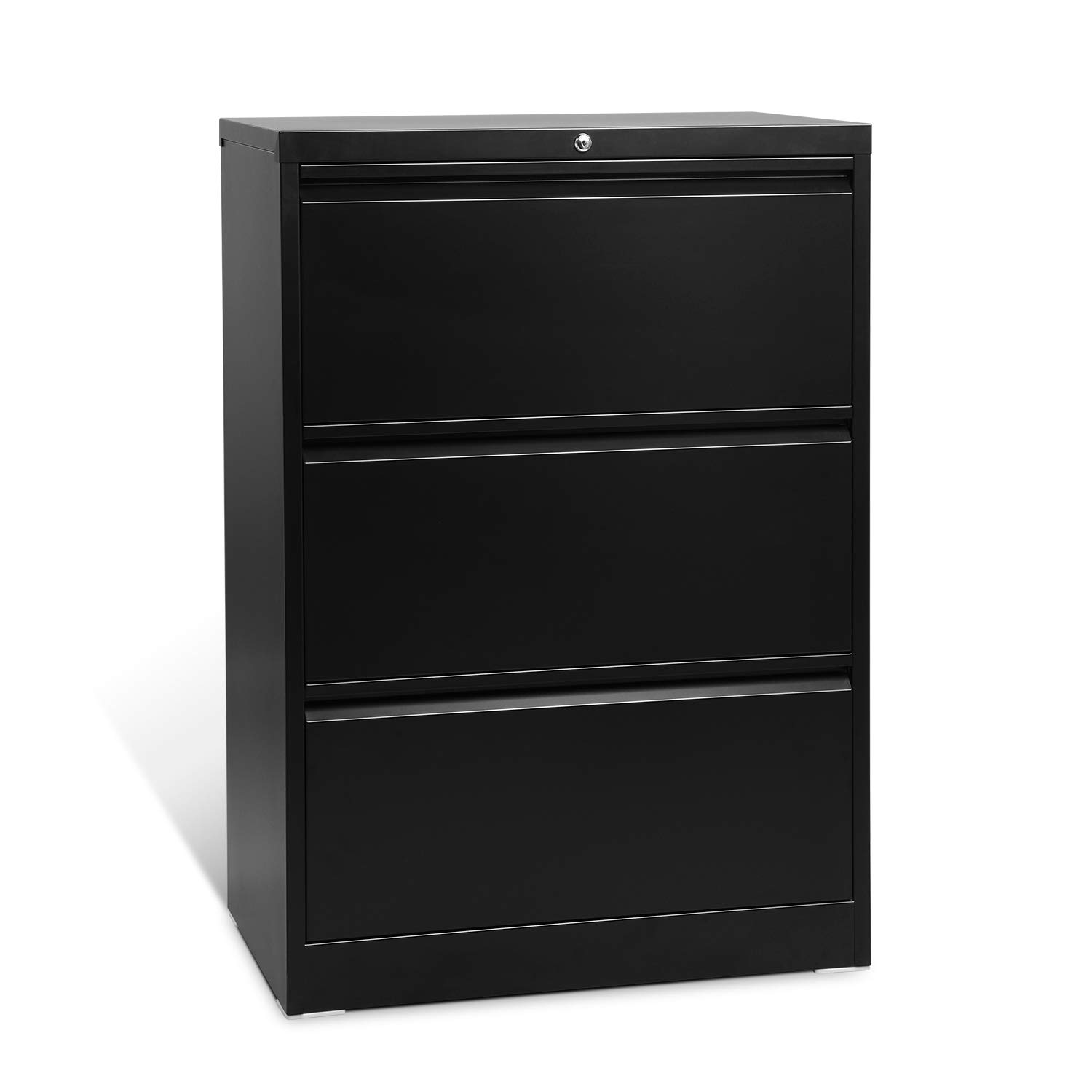 GREATMEET 3-Drawer Lockable Lateral File Cabinet - Legal Size Metal Filing Storage Cabinet 28.74