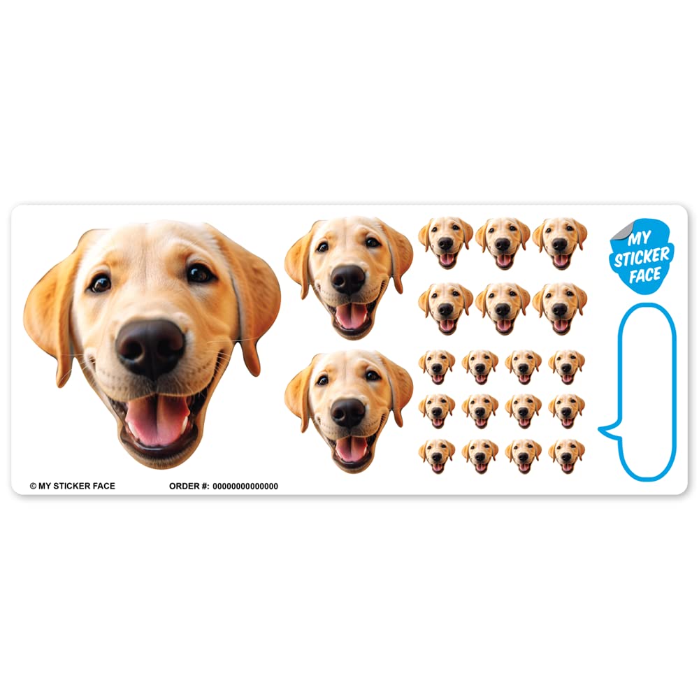 Custom Photo Stickers & Pet Face Stickers - Personalized Dog & Cat Stickers Sampler Sheet | Perfect for Pet Lovers, Scrapbooking, DIY Crafts & Gift Giving