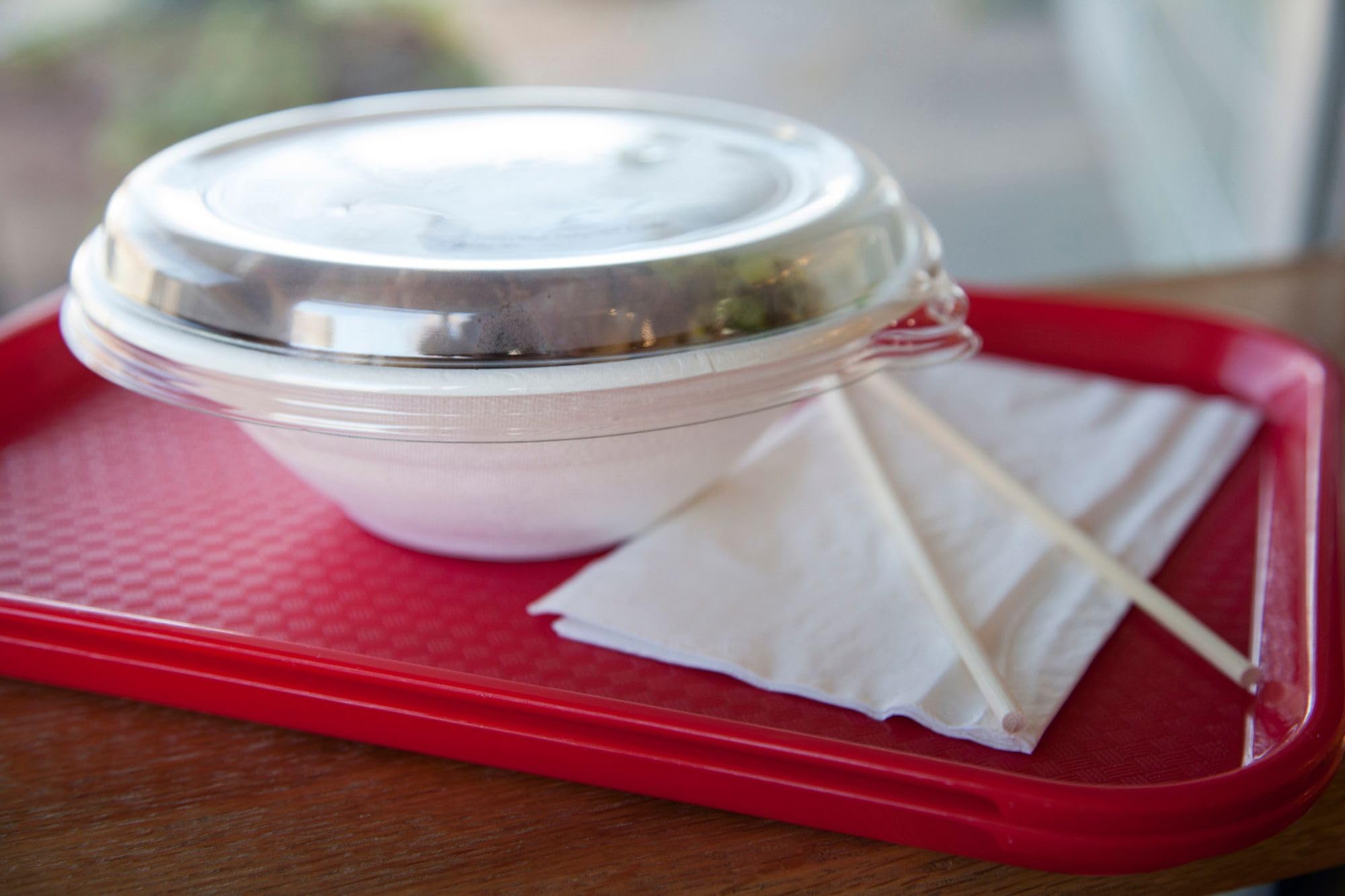 Eco-Friendly Recycled PET Dome Bowl Lids - Case of 300, Fits 24-46oz Coupe & 16-40oz Noodle Bowls, Clear Plastic Food Container Covers - Made from 100% Recycled Plastic Bottles | Perfect for Restaurants, Cafes & Takeout Services