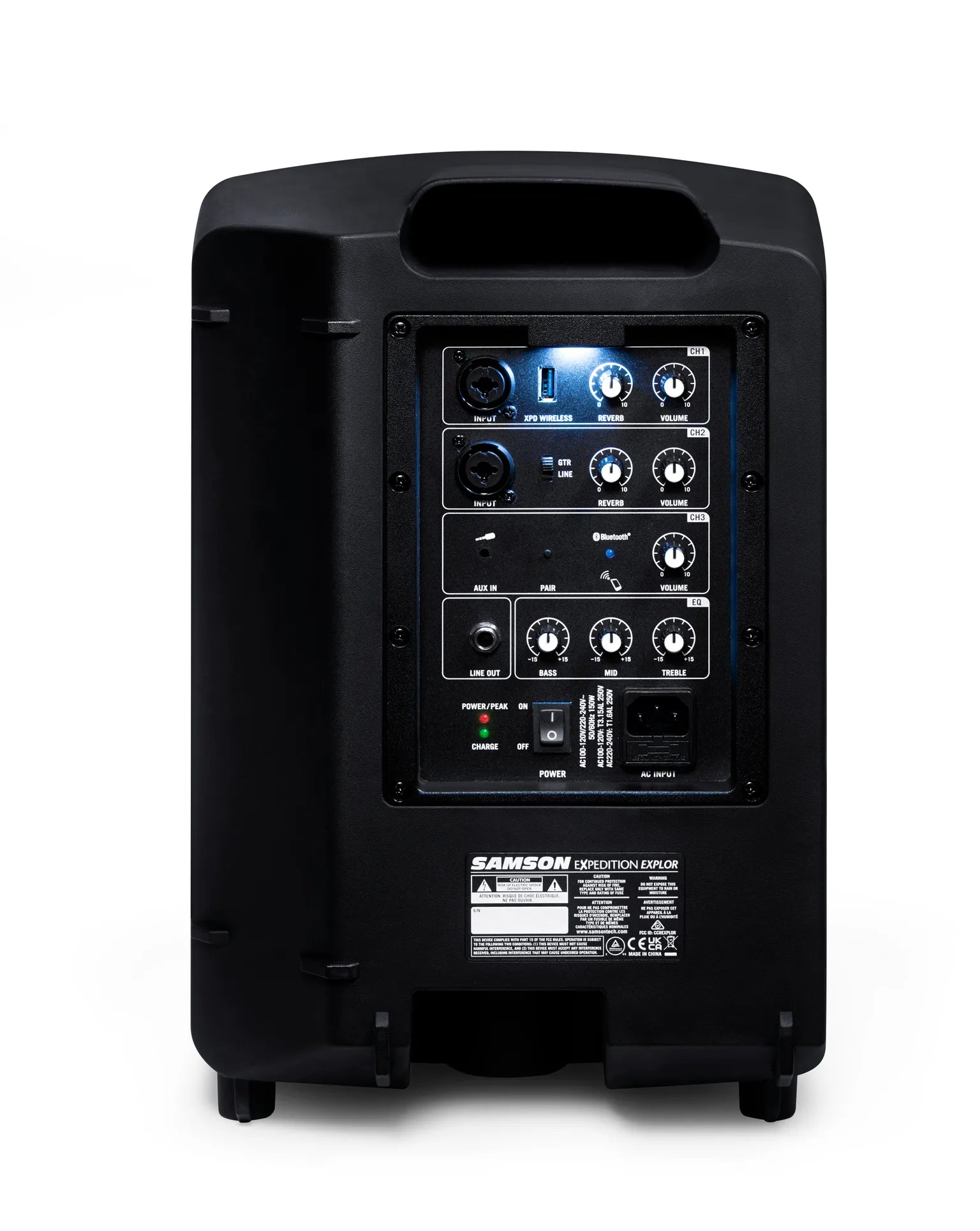 Samson Expedition Explorer Rechargeable Portable PA System Speaker - Wireless Bluetooth Speaker for Outdoor Events, Parties, and Public Speaking