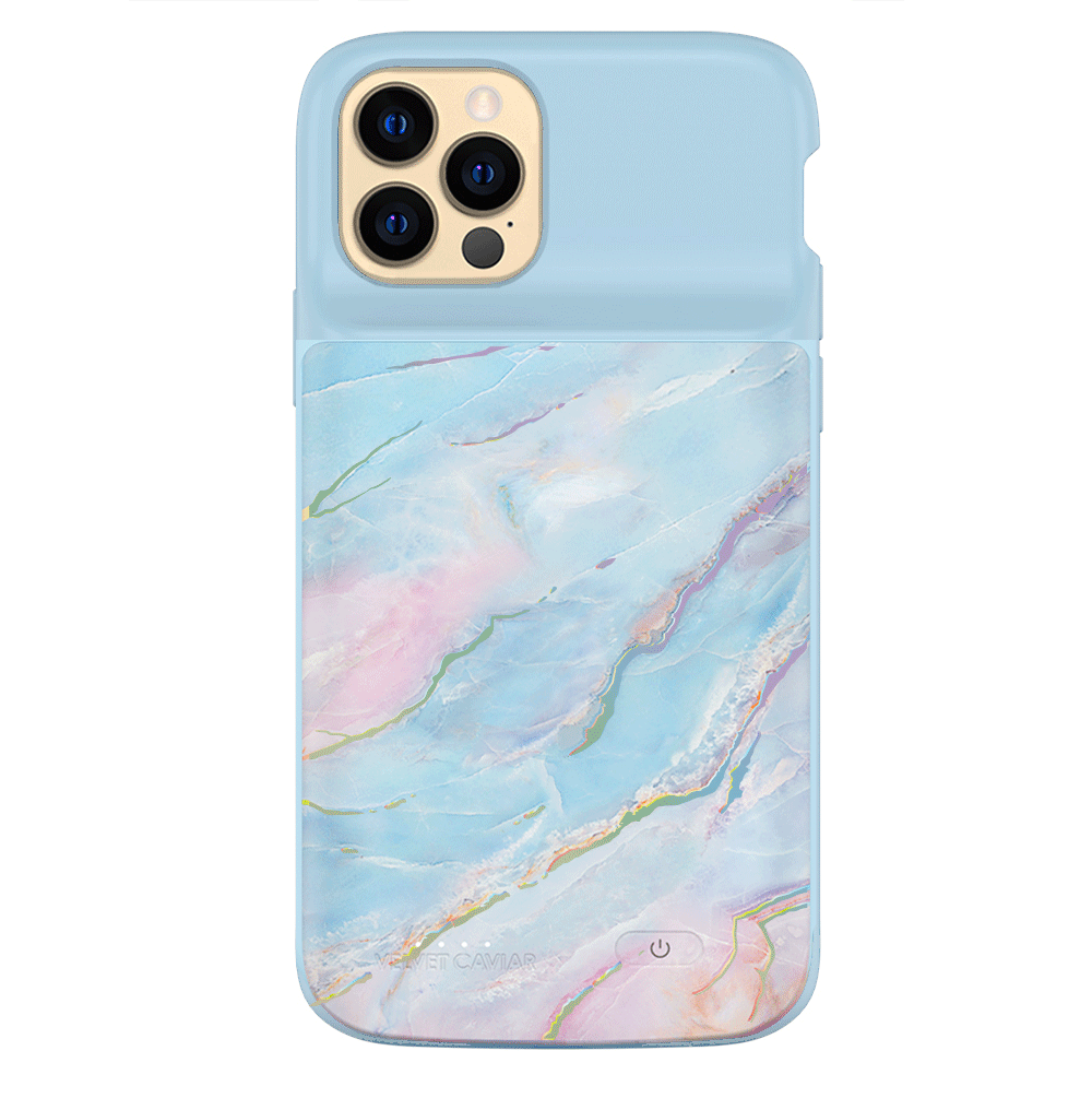 Holo Moonstone iPhone Charging Case - 5000mAh Portable Power Bank with Wireless Charging | Perfect for Travel, Work & Outdoor Adventures