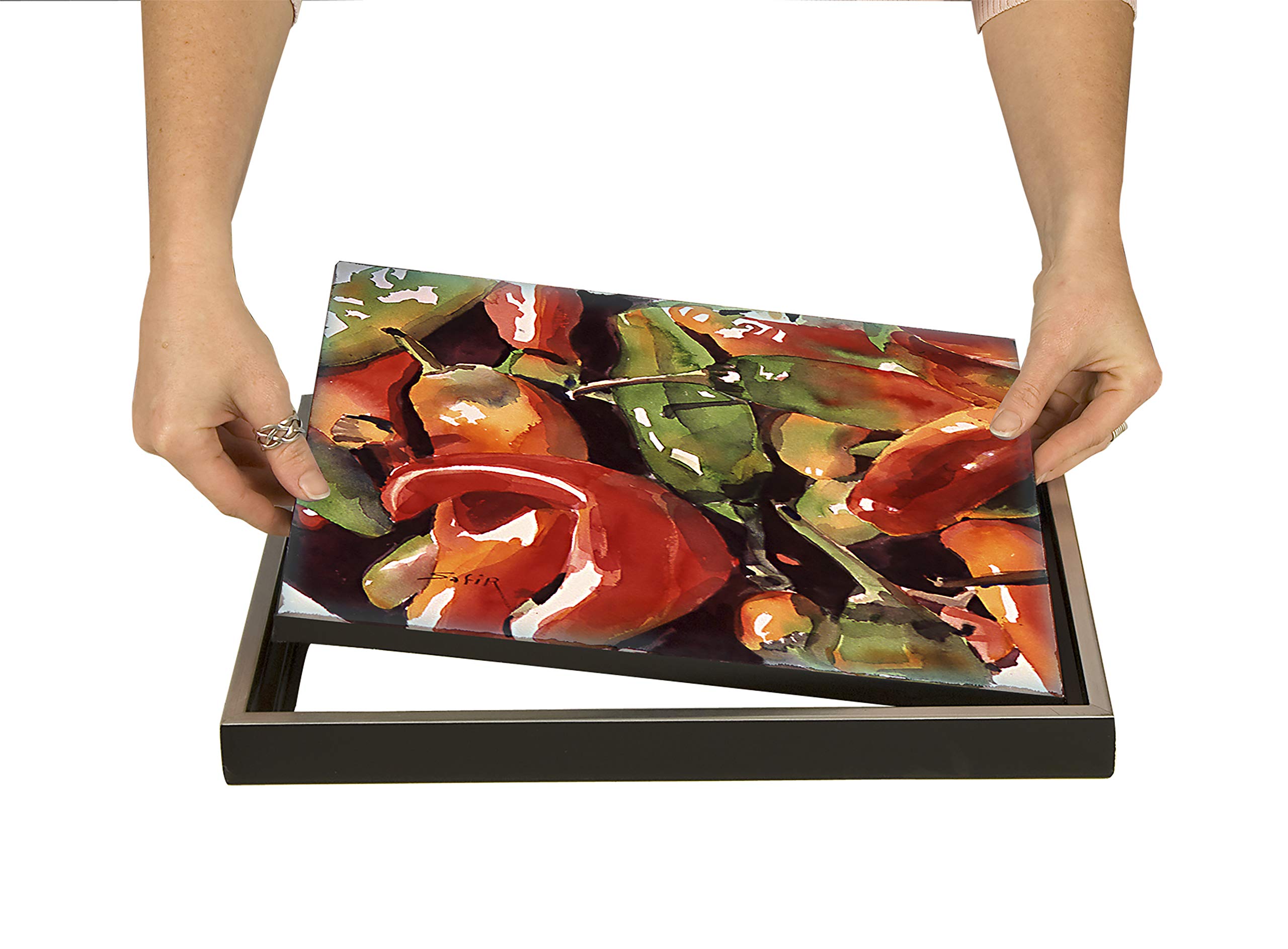 4-Piece Canvas Frame & Stretched Canvas Bundle - 2 Black Frames & 2 Blank Canvases (16x20 Inches) - Perfect for DIY Art, Home Decor & Wall Display