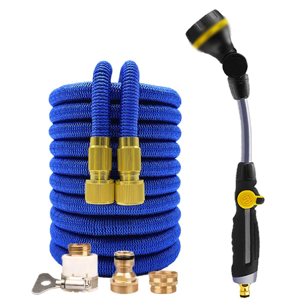 Rotatable Car Wash Spray Gun - Expandable Flexible Magic Hose with Water Pipe Pressure Power for Garden, Lawn, Irrigation & Cleaning (25ft, Color A) - Perfect for Car Washing, Plant Watering & Outdoor Cleaning