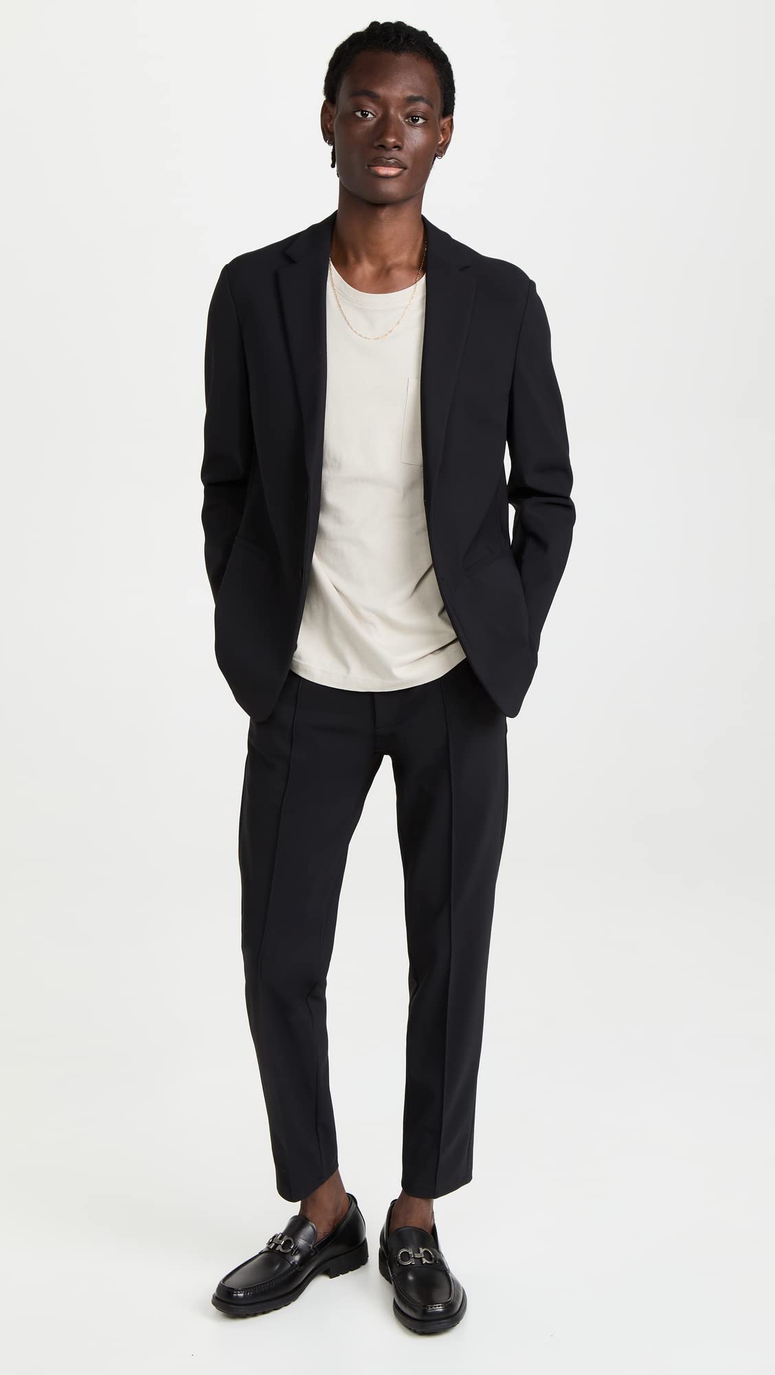 Theory Men's Curtis Drawstring Precision Ponte Pants - Comfortable Slim Fit Dress Pants for Business Casual & Office Wear