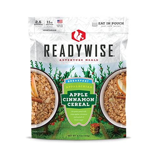ReadyWise Outdoor Apple Cinnamon Freeze-Dried Meal - Lightweight Backpacking & Camping Food, Emergency Survival Snack - Perfect for Hiking, Travel & Disaster Preparedness (1 Pack) - Great for Outdoor Adventures & Emergency Kits