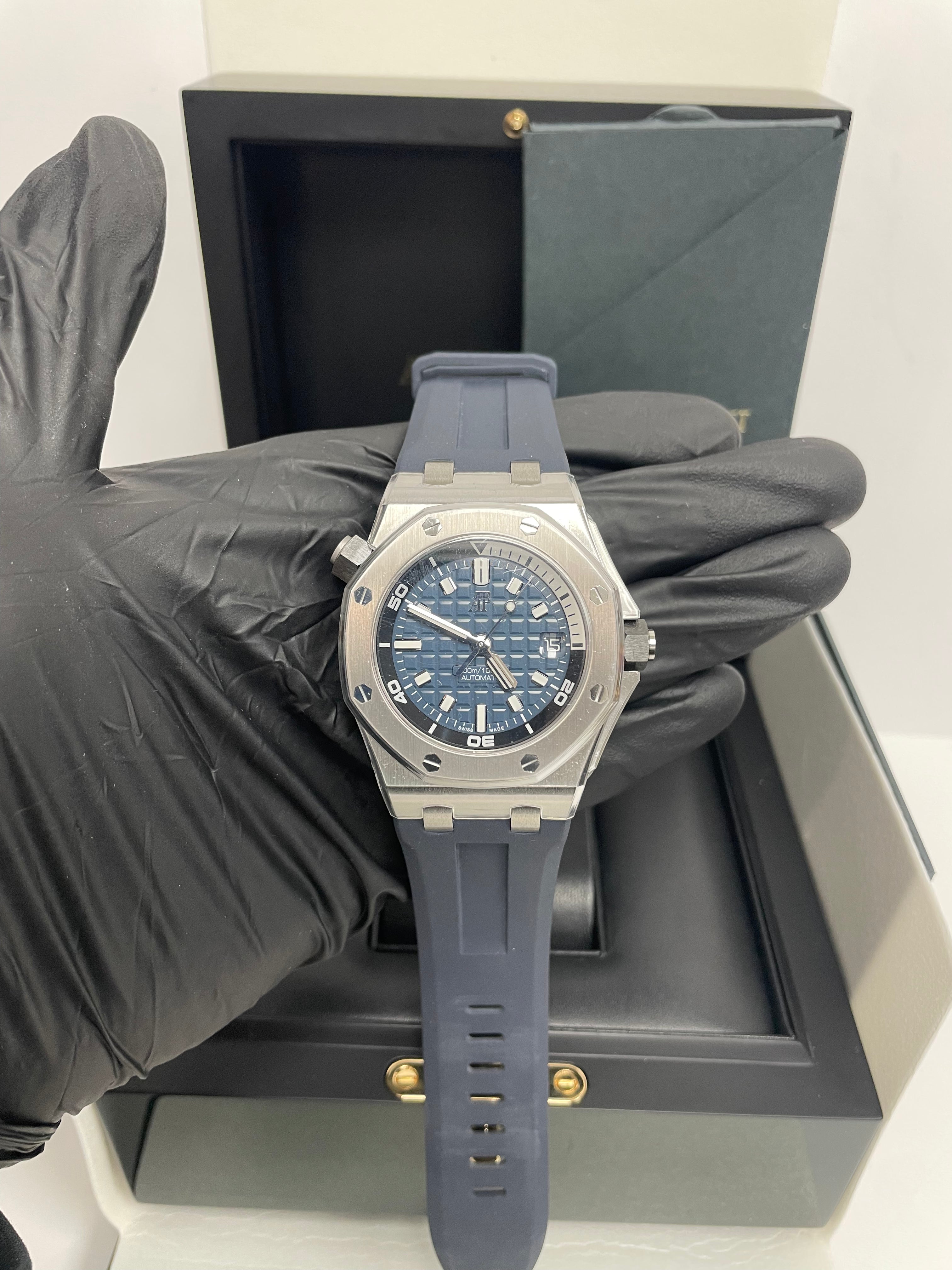 Audemars Piguet Royal Oak Offshore Diver Men's Watch - Blue Dial Stainless Steel 15720ST.OO.A027CA.01 - Luxury Dive Watch for Water Sports & Formal Occasions