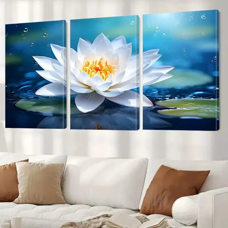 3-Piece Abstract Classic Serene Beauty Wall Art Set - Framed Canvas 40x60cm (16x24in) - High Quality Print - Ready to Hang - Australian Made - Perfect for Living Room, Bedroom & Office Decor