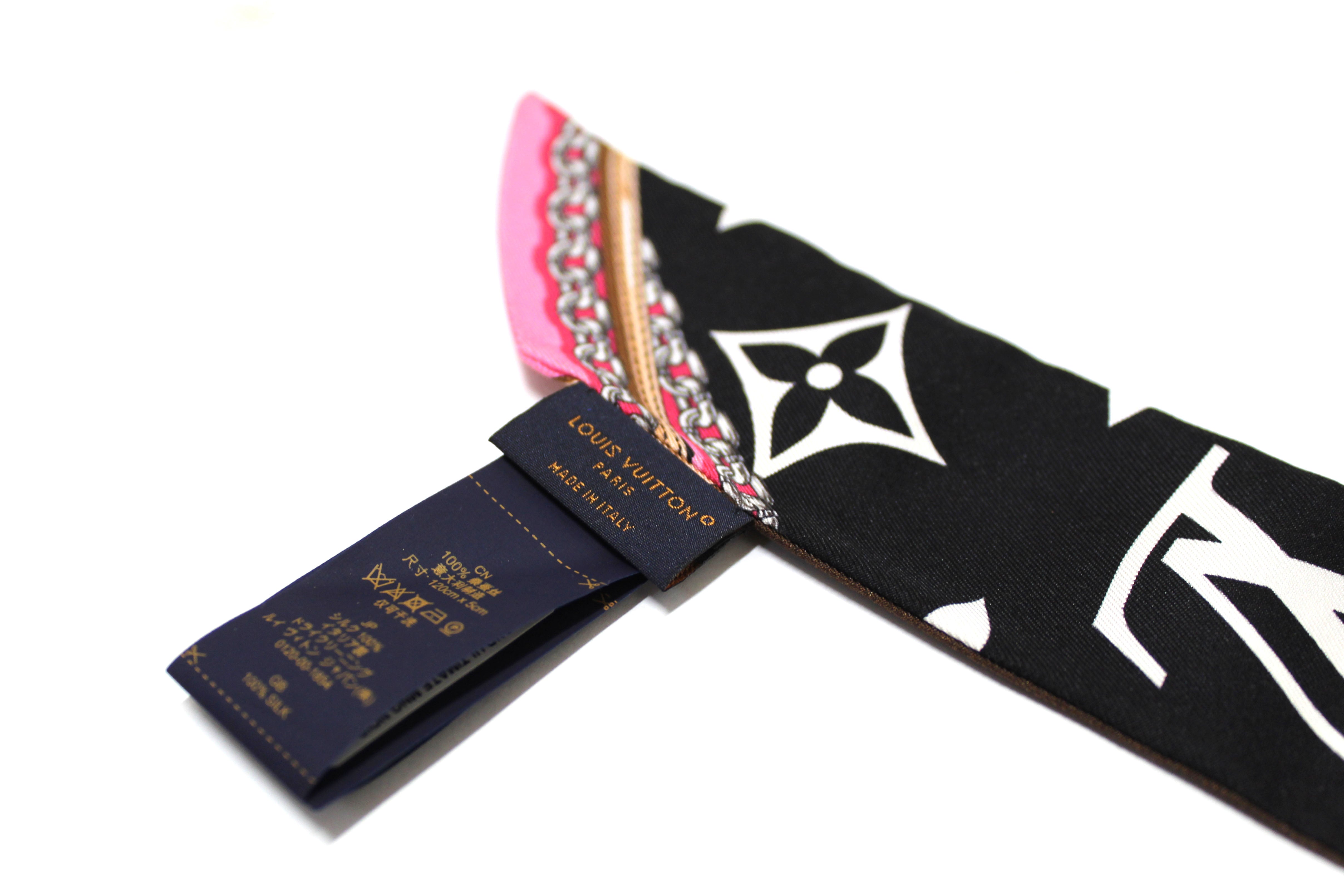 Authentic Louis Vuitton Black Ultimate Monogram BB Bandeau Scarf - Luxury Fashion Accessory for Women, Perfect for Gifts, Travel & Special Occasions