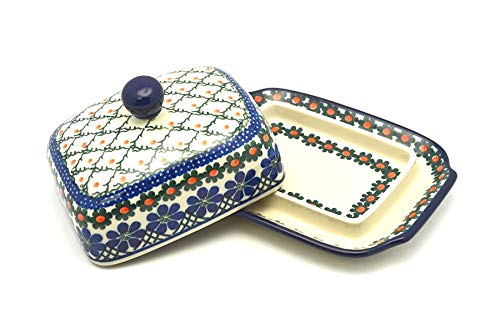 Polish Pottery Butter Dish - Primrose for Kitchen & Dining